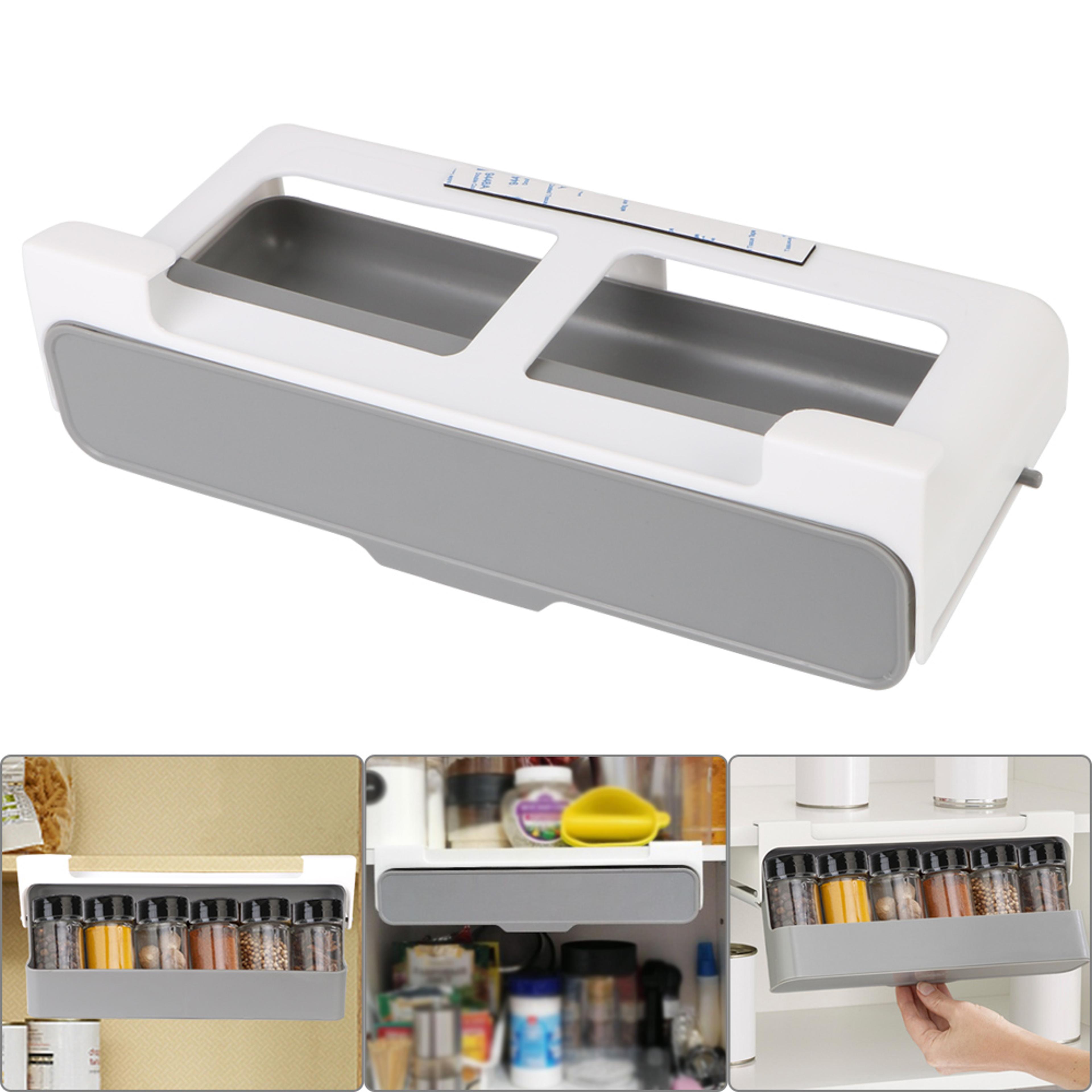 hidden under drawer spice rack organizer space saving kitchen storage