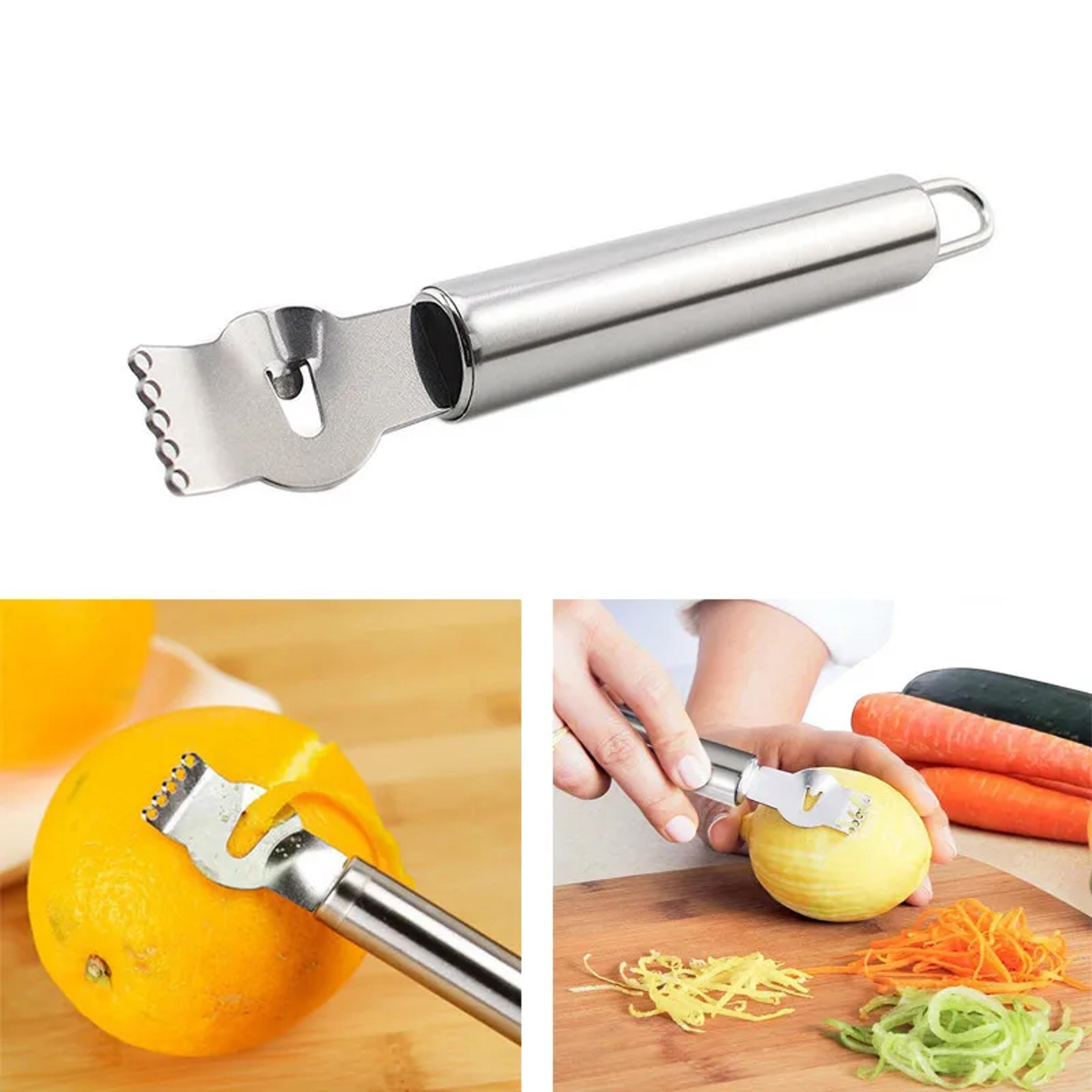 stainless steel lemon & orange peeler citrus zester knife