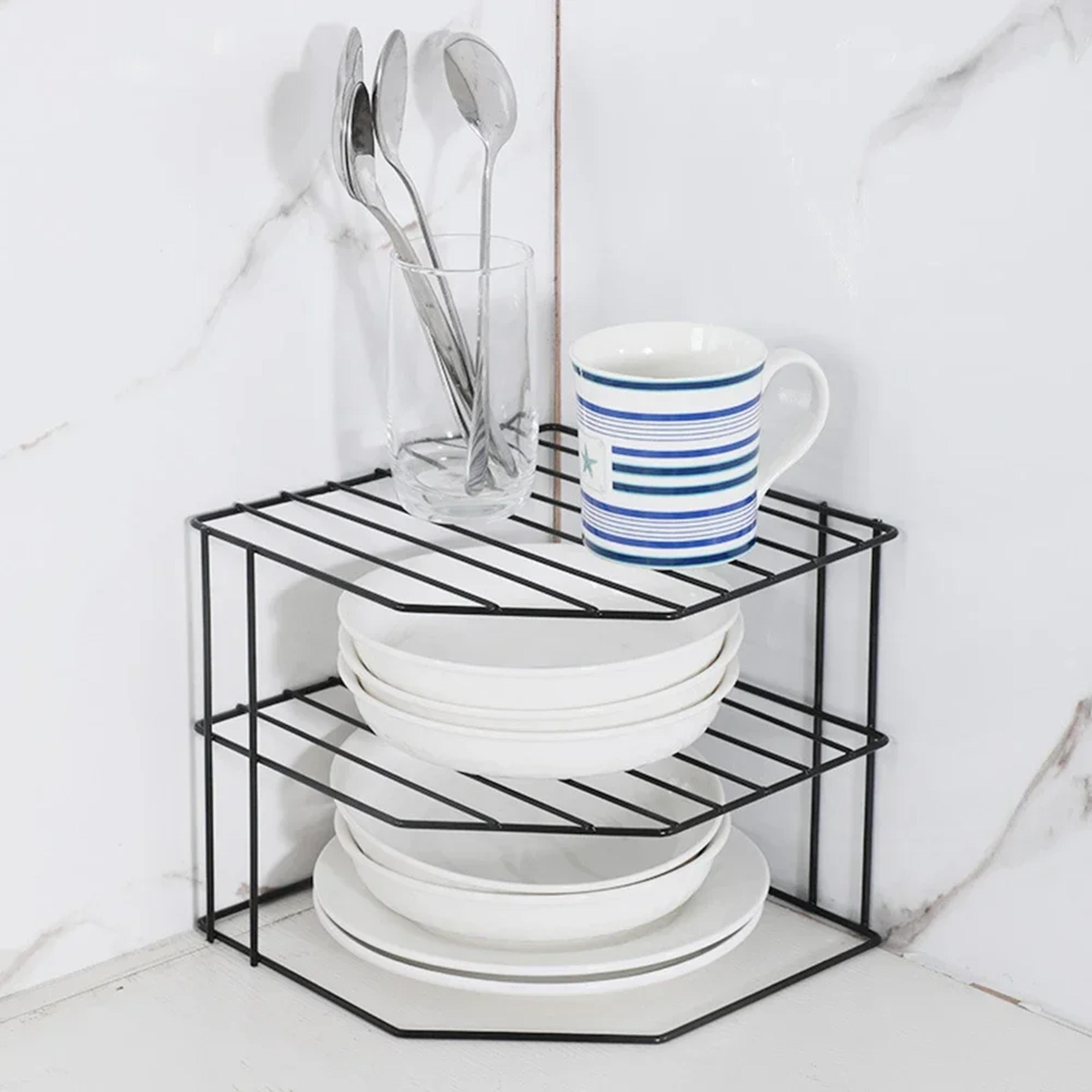 premium kitchen corner shelf countertop organizer rack