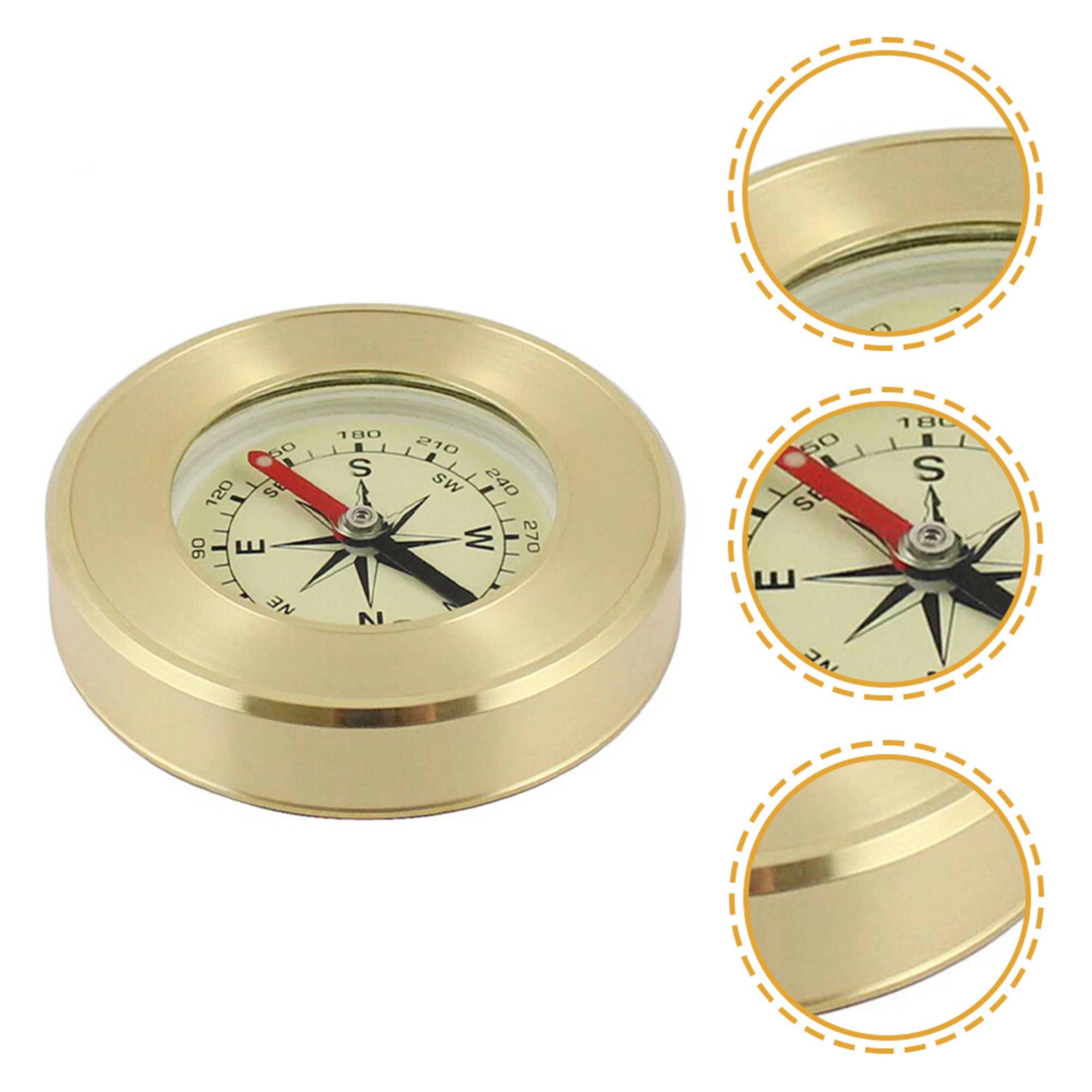 vintage brass pocket compass for hiking & outdoor navigation