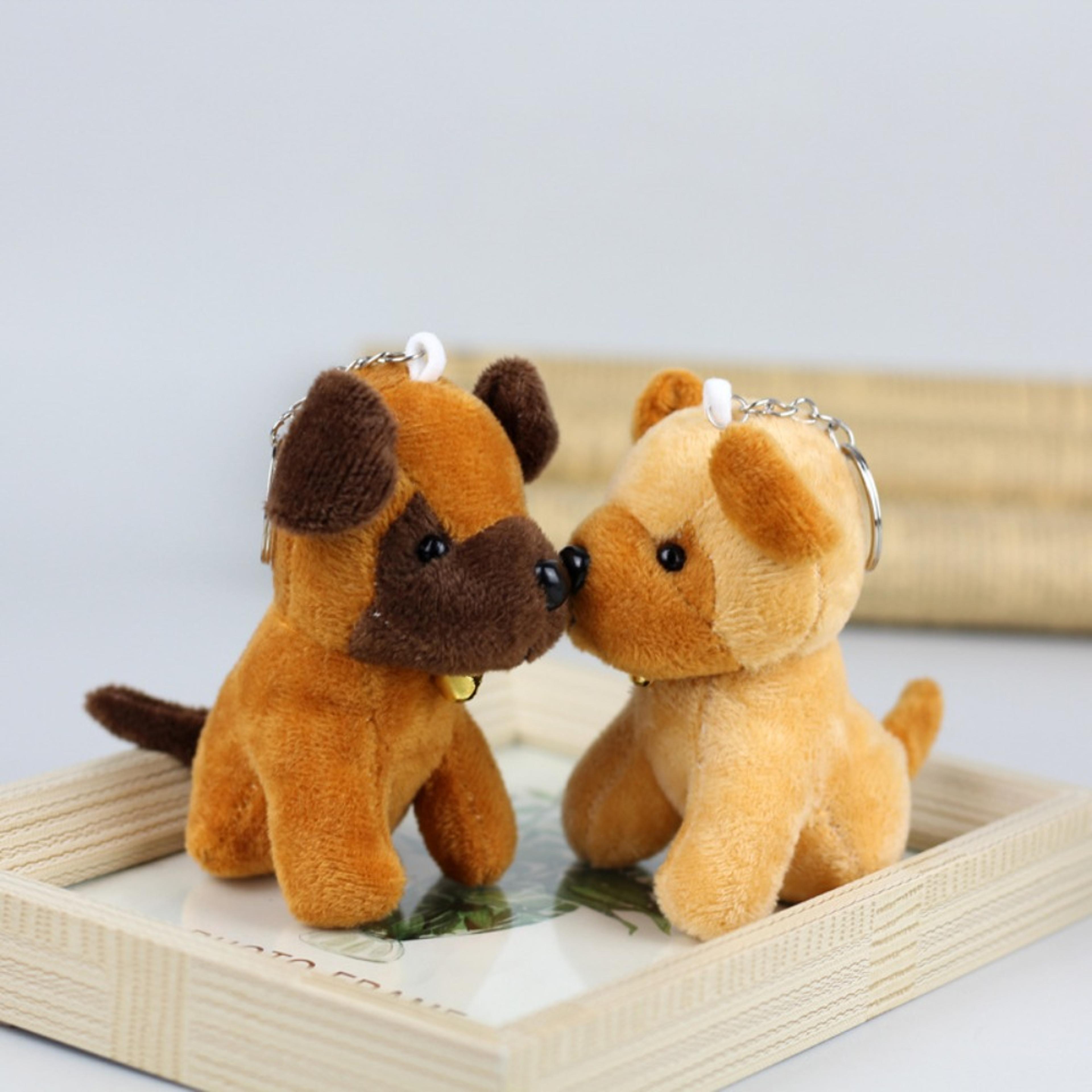cute wolf plush keychain soft dog pendant for backpack & gifts