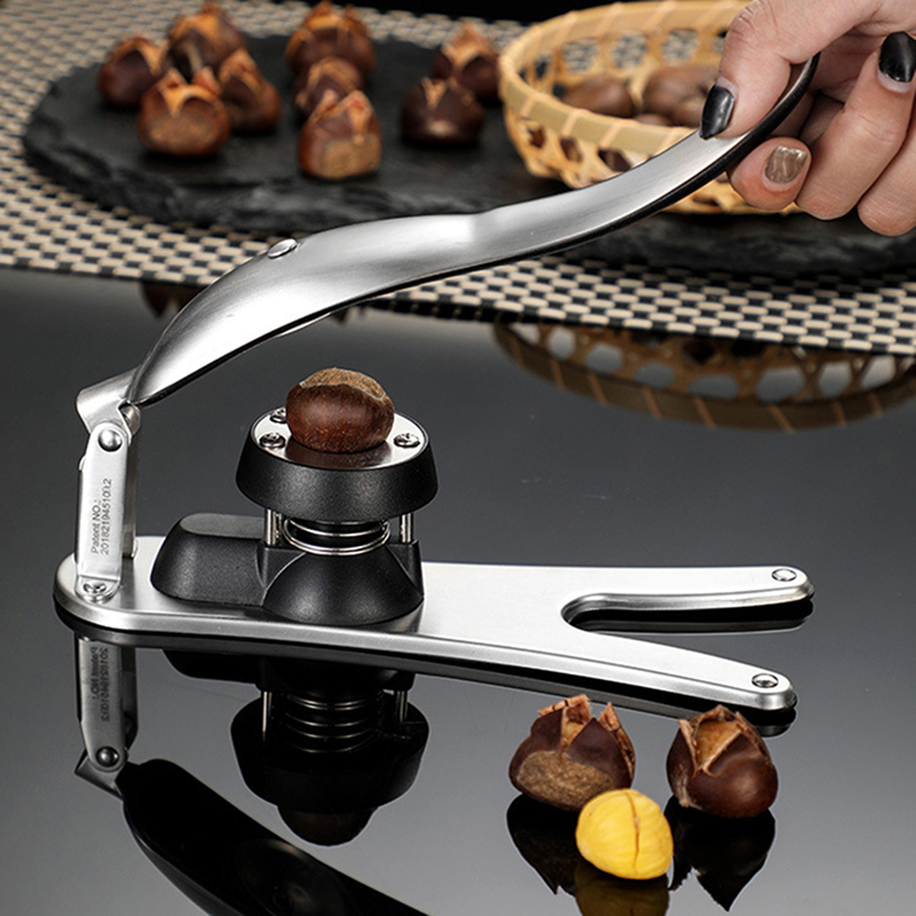premium stainless steel chestnut & walnut pliers nutcracker tool & chestnut opener