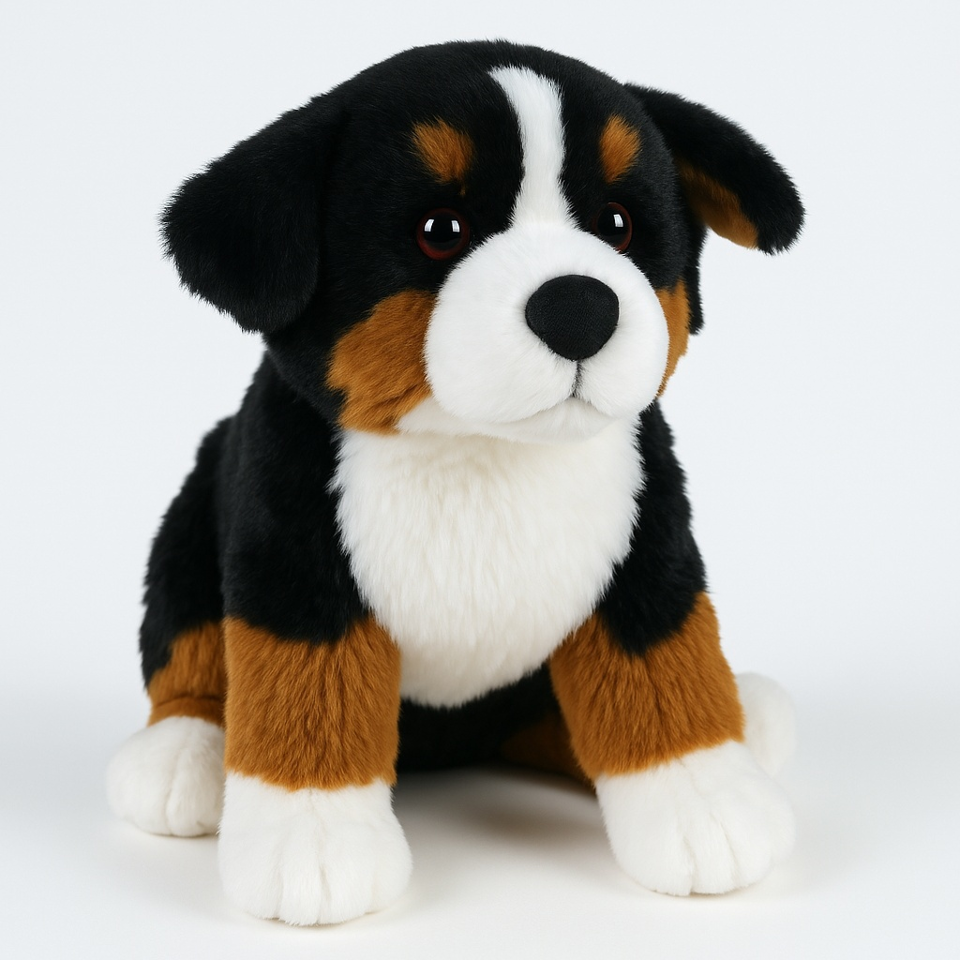 ultra realistic bernese mountain dog plush soft, child safe companion