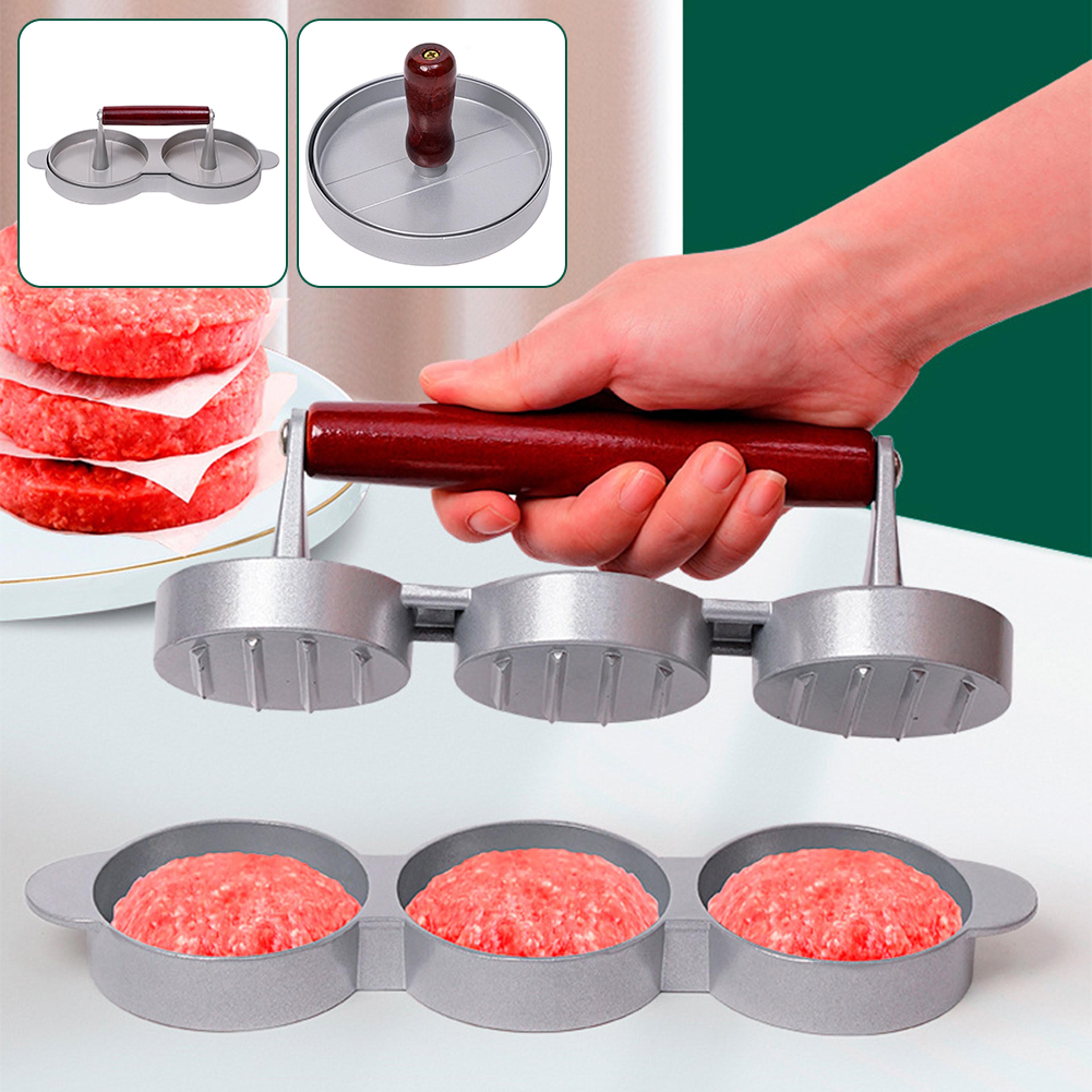 double burger press non stick aluminum meat patty maker