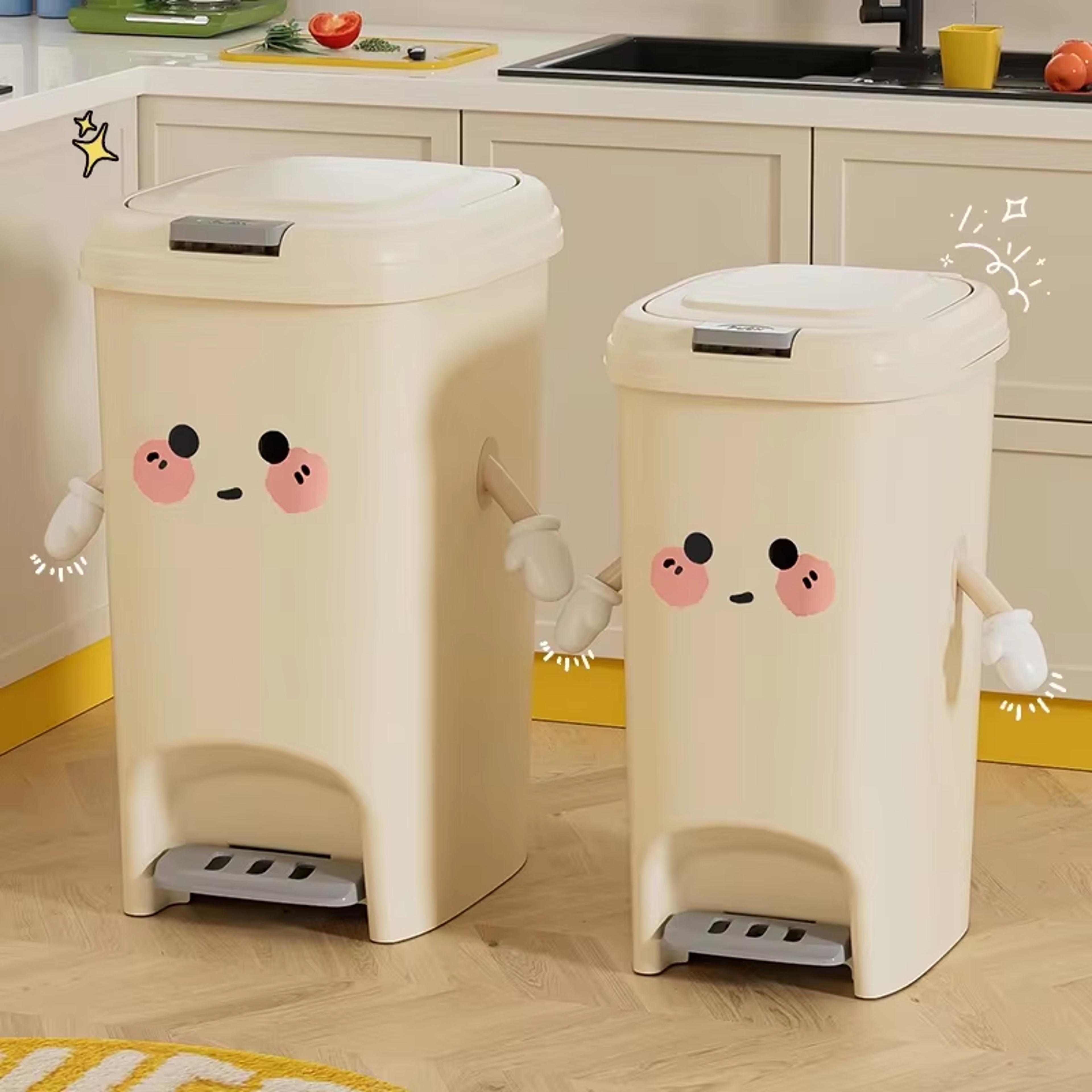 modern double opening pedal trash can for kitchen and living room