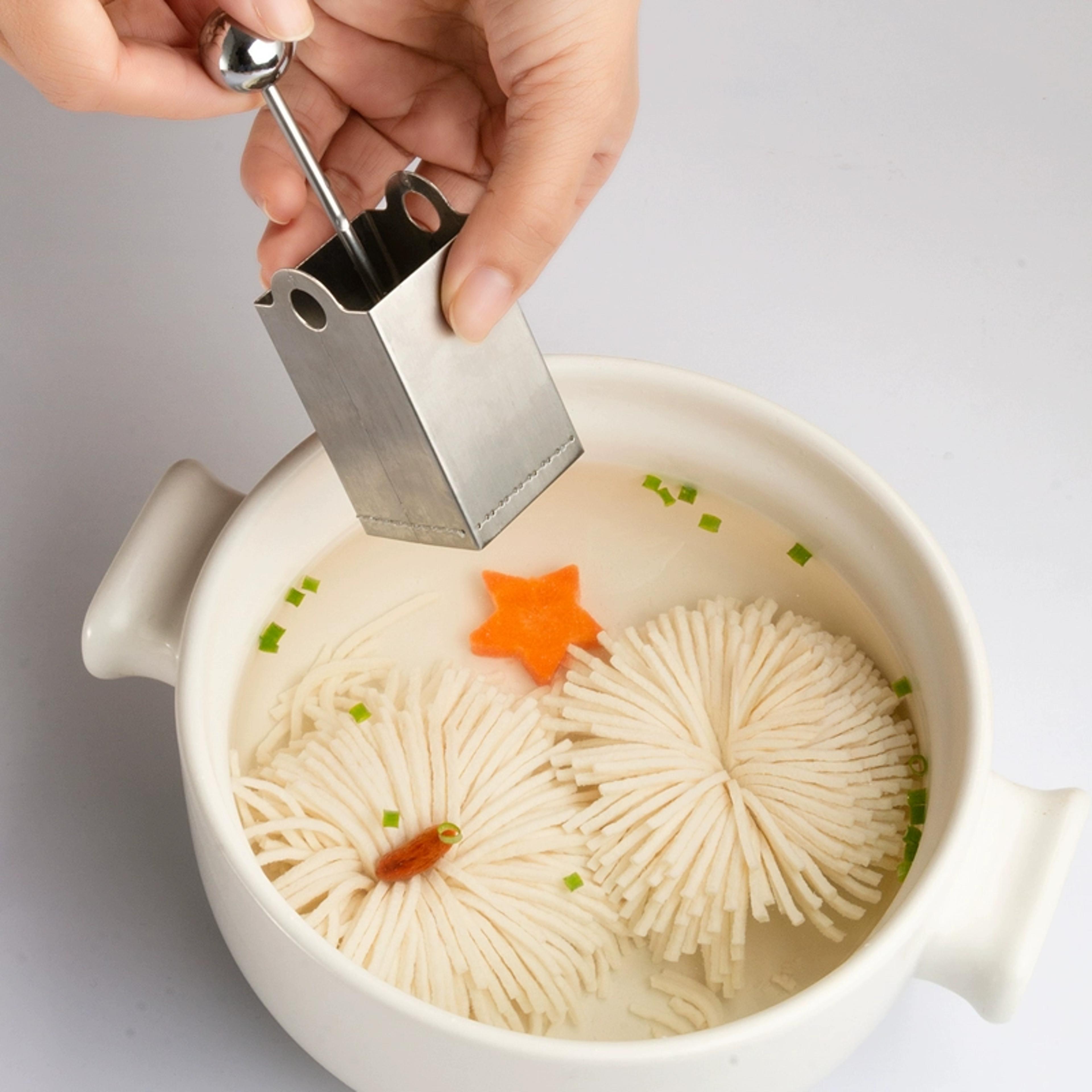 stainless steel tofu cutter & flower shred mold quick kitchen prep