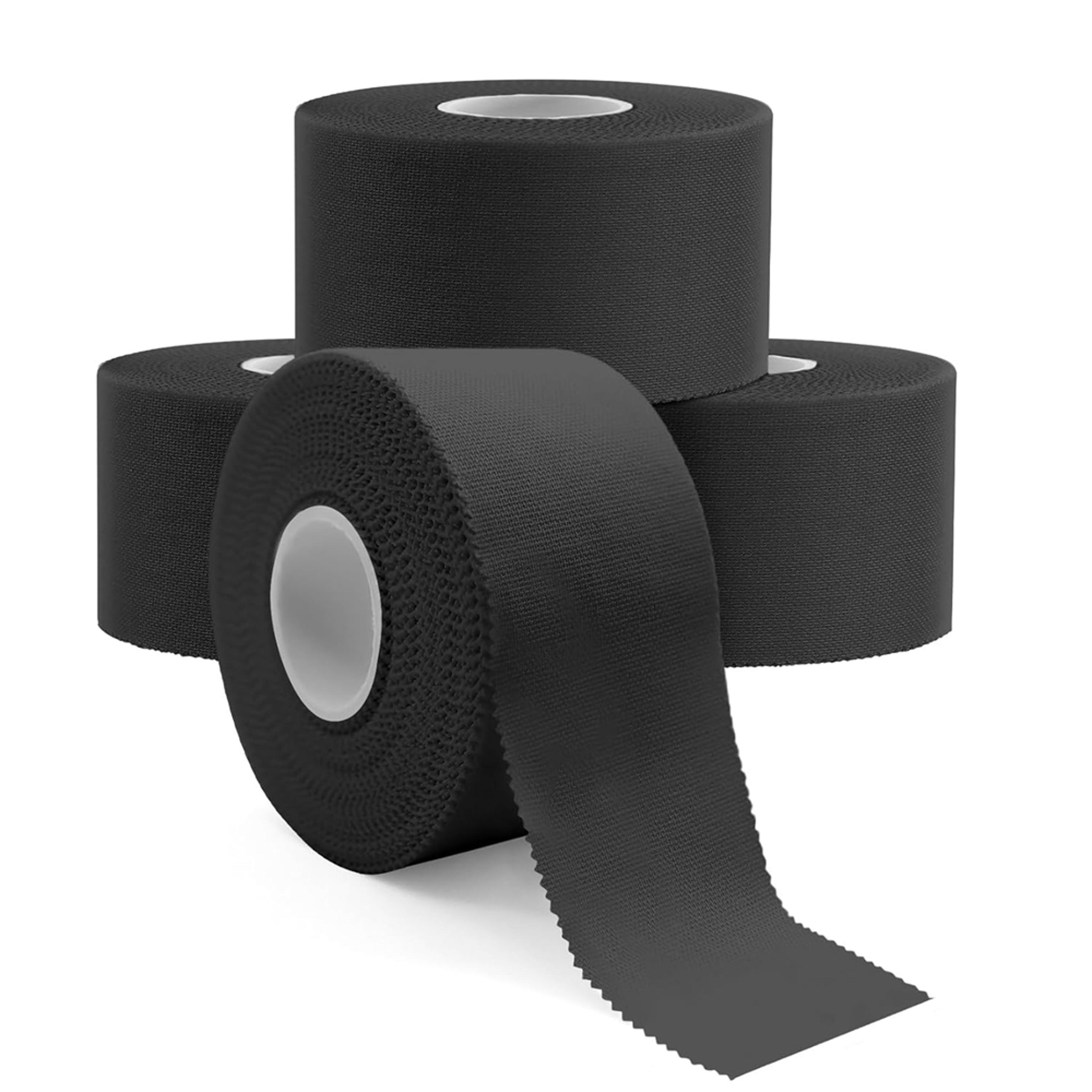 premium black athletic tape no residue, strong hold & stretch support for wrestling & gymnastics