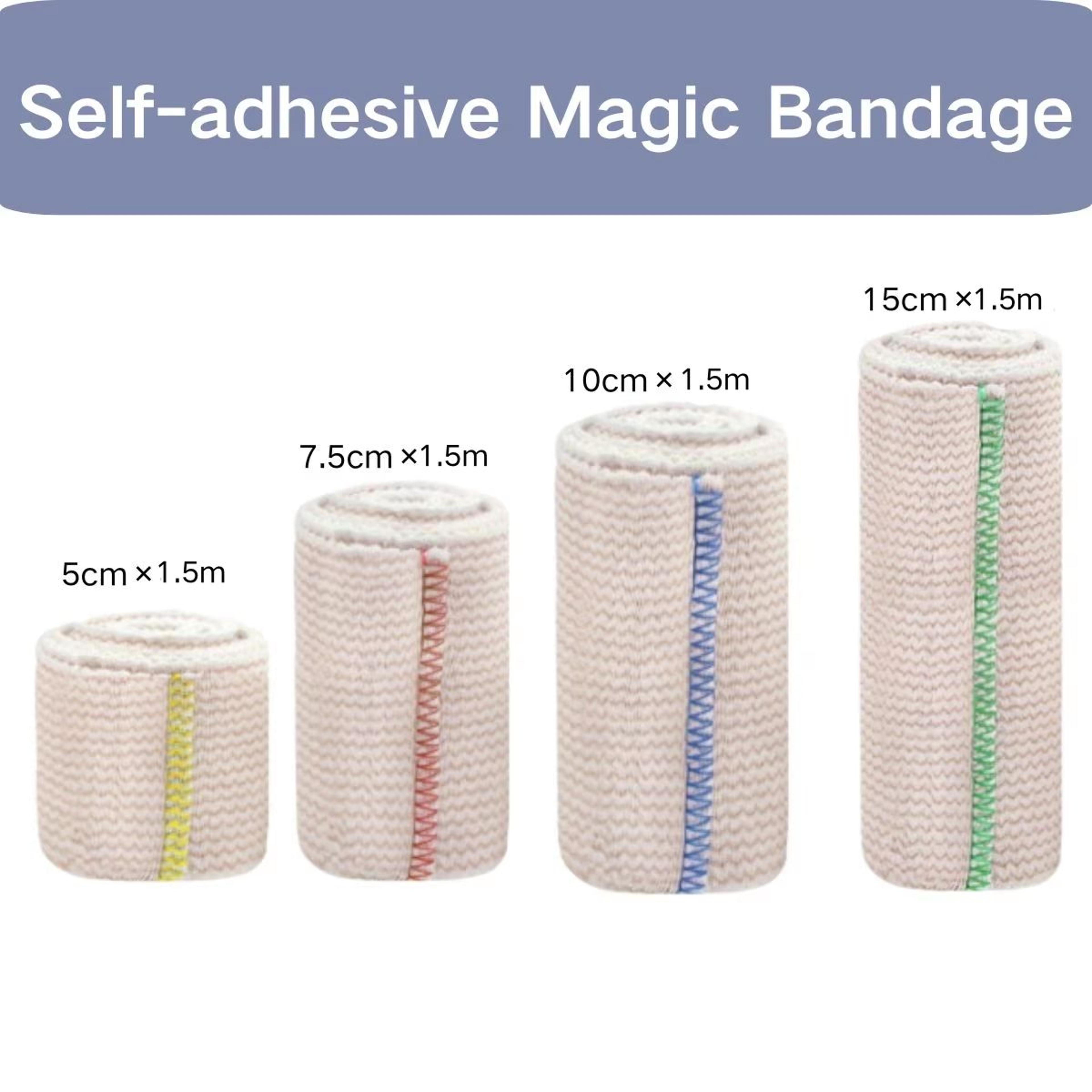 latex free elastic bandage wrap with touch closure for injury compression support