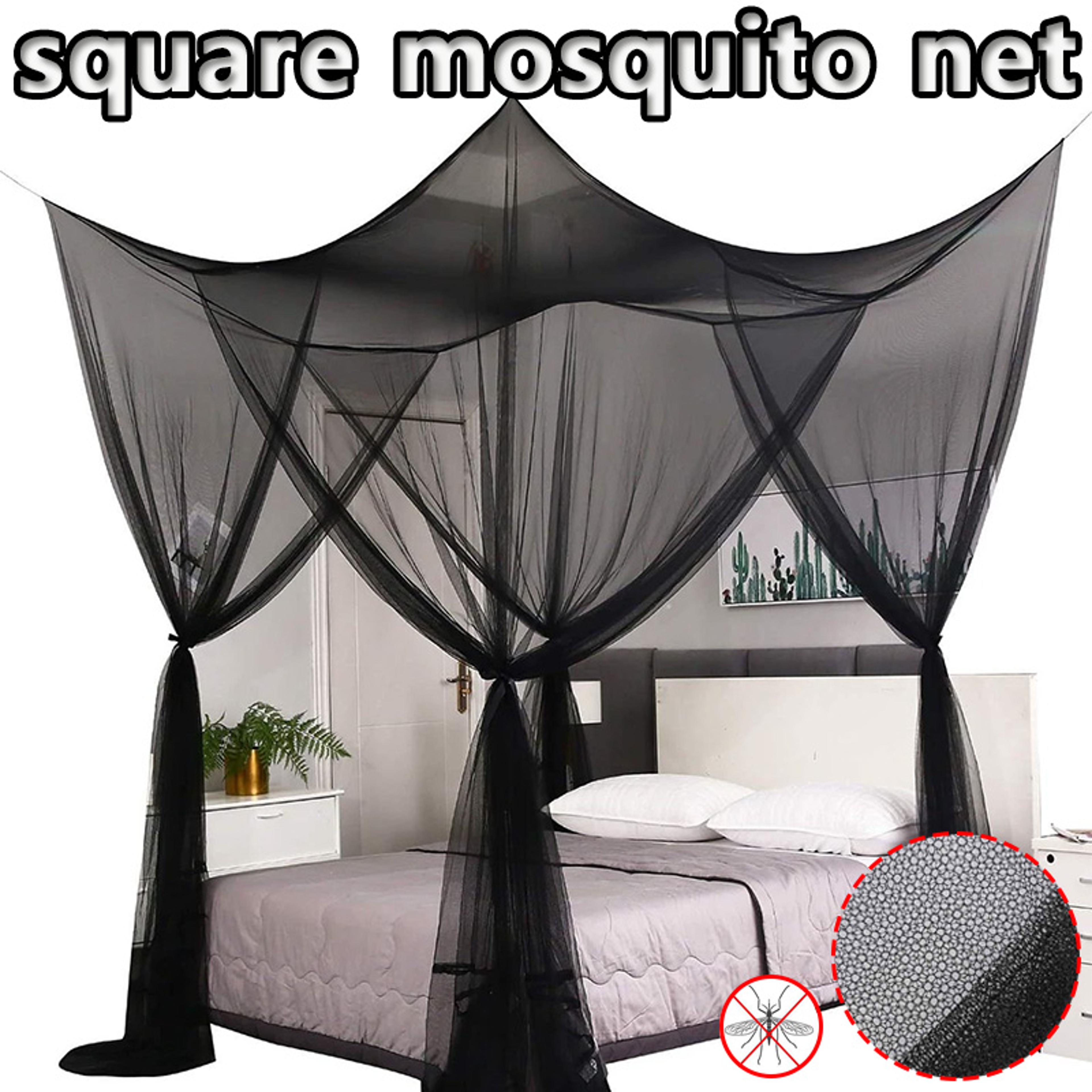 four door mosquito net for bed breathable camping insect proof canopy