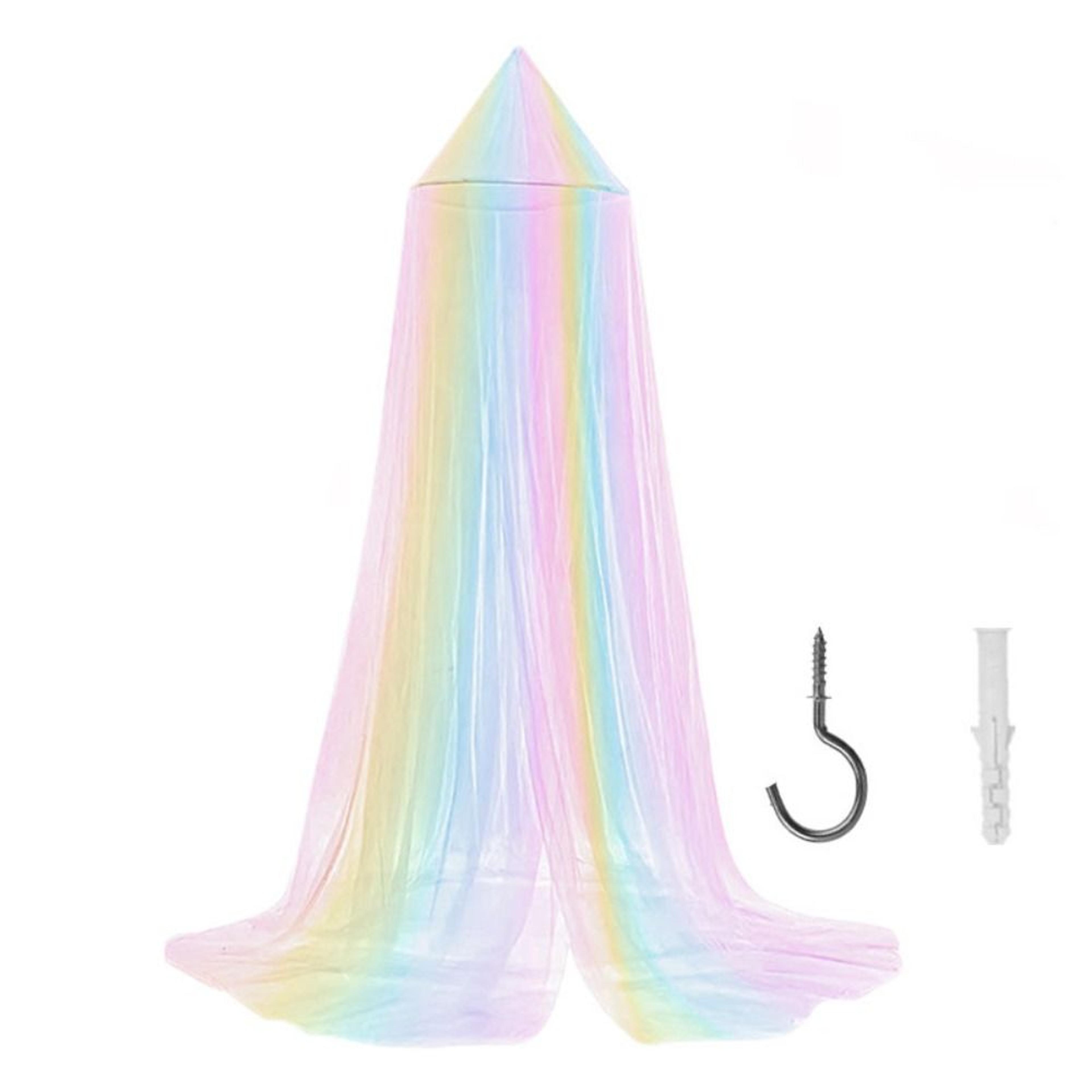 rainbow princess bed canopy mosquito net for kids room decor