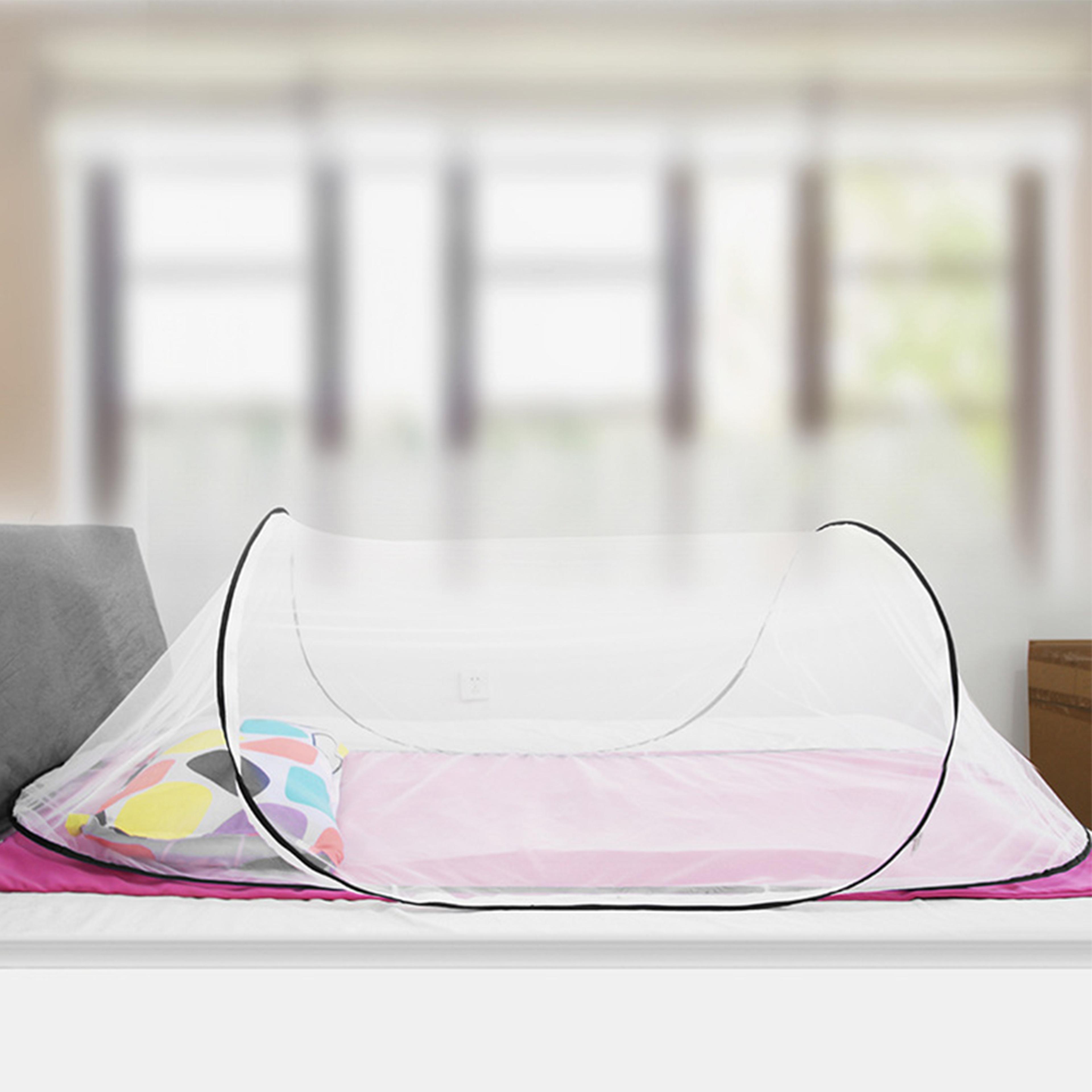 pop up mosquito net tent with zipper for travel camping and bed