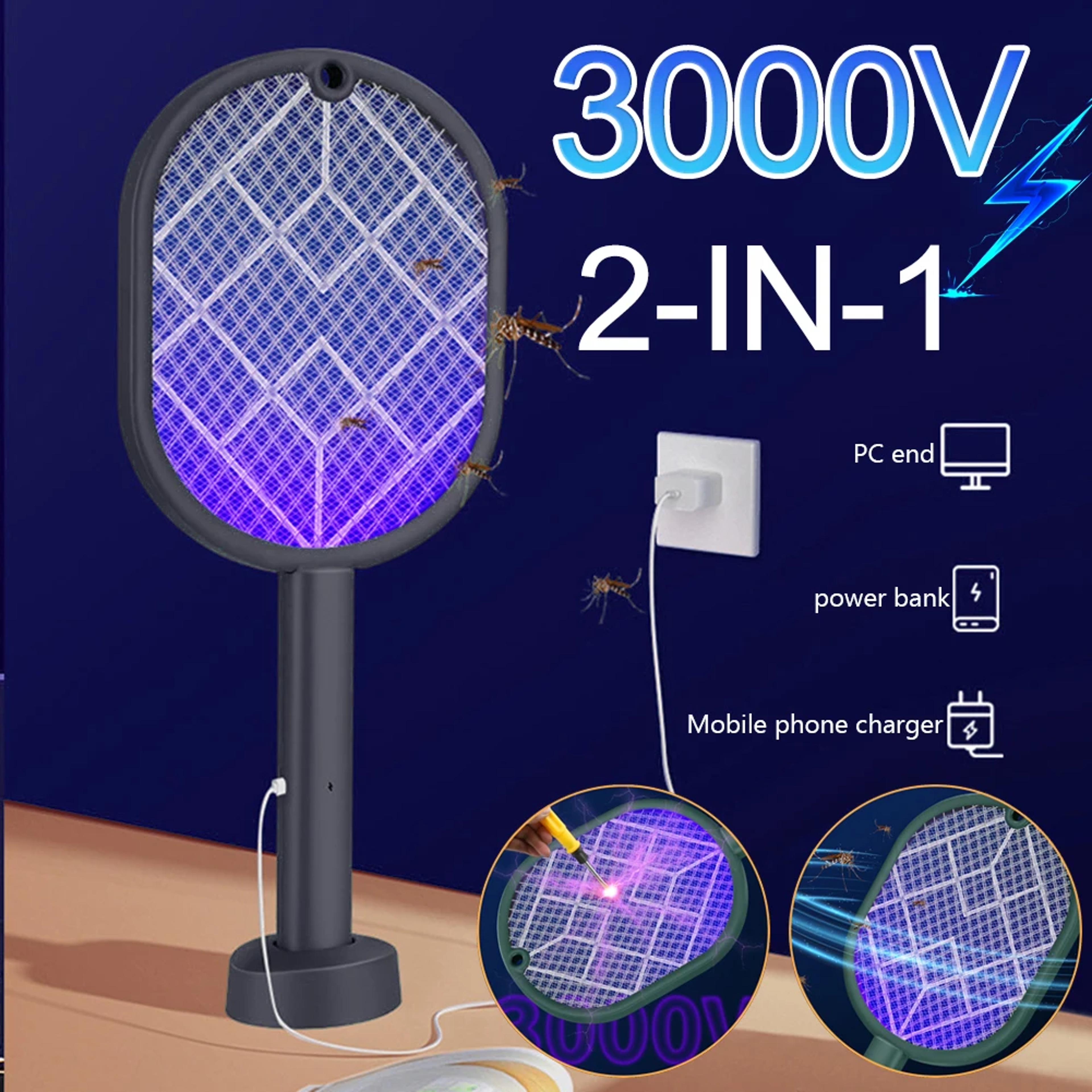 usb rechargeable electric mosquito swatter and fly zapper trap