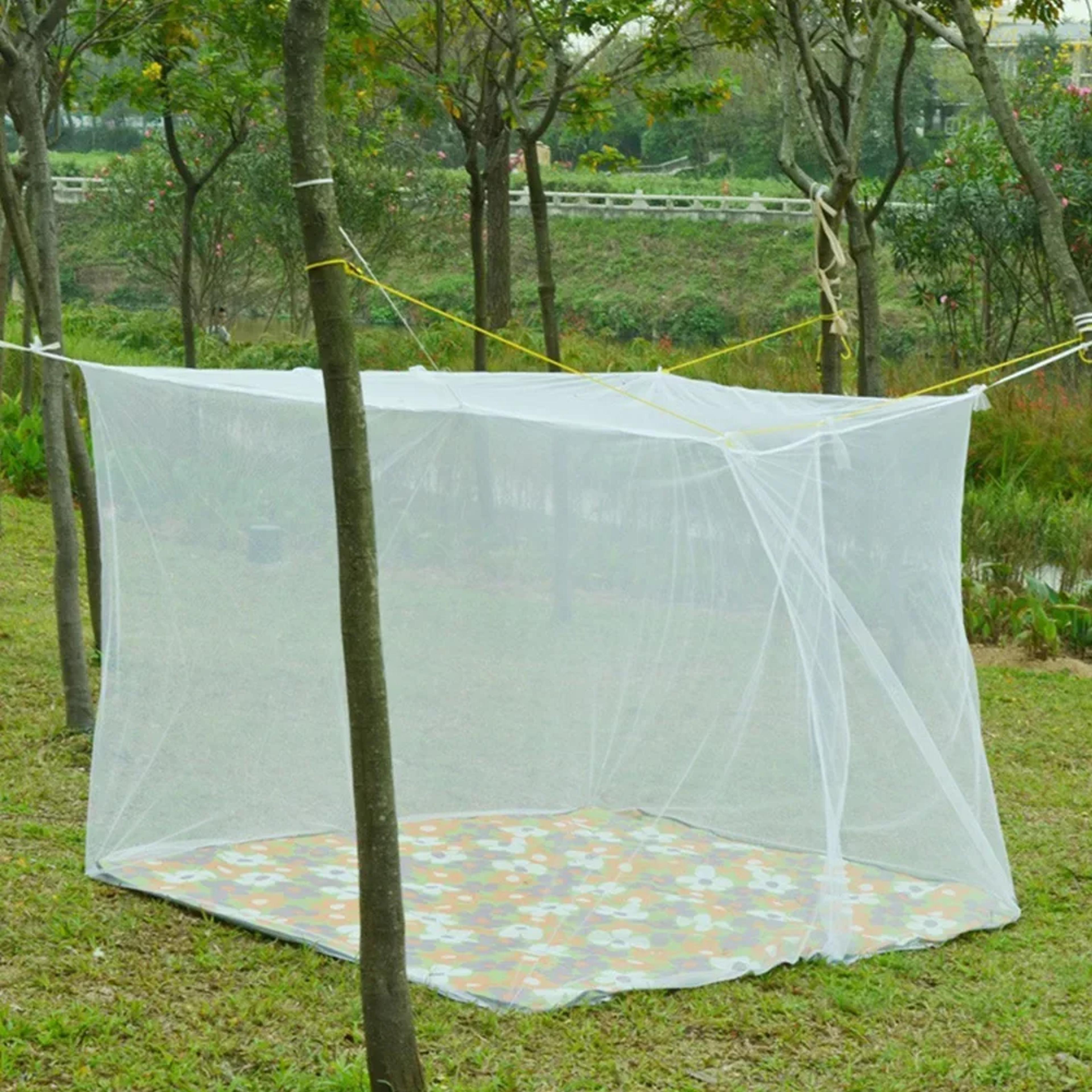 large portable mosquito net tent for camping travel and indoor sleeping