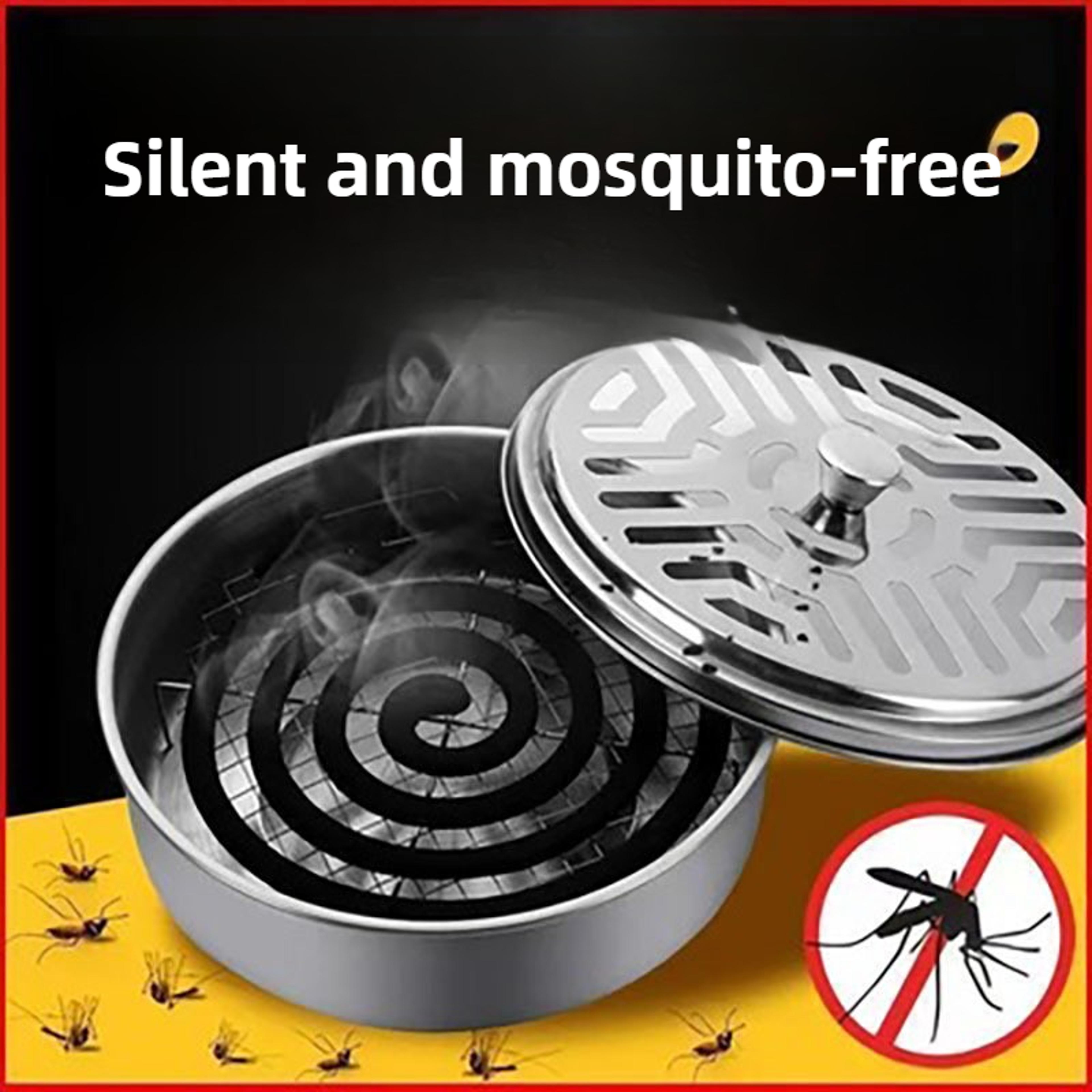 portable stainless steel mosquito coil holder with cover