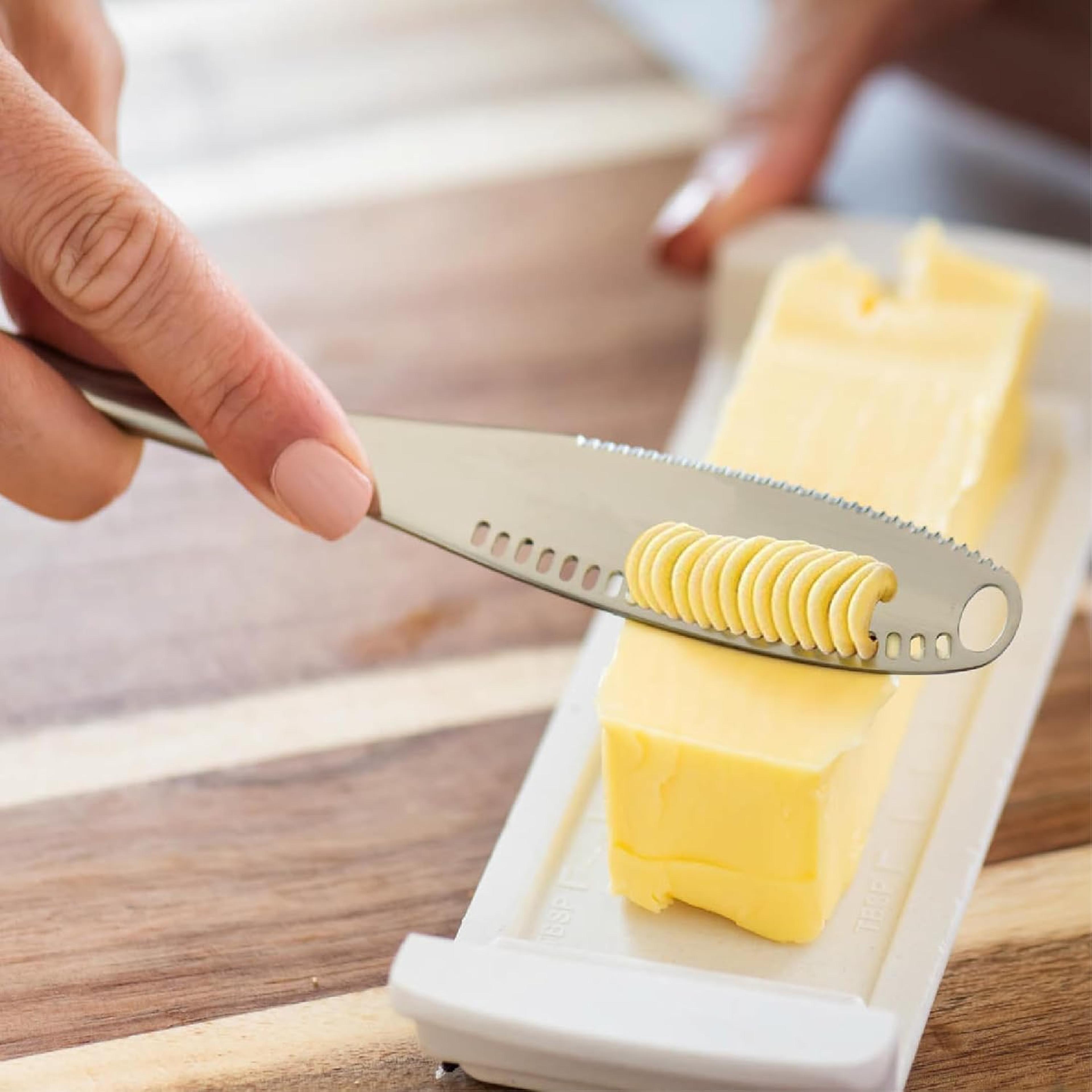 stainless steel butter spreader knife for cold butter, cheese and jam