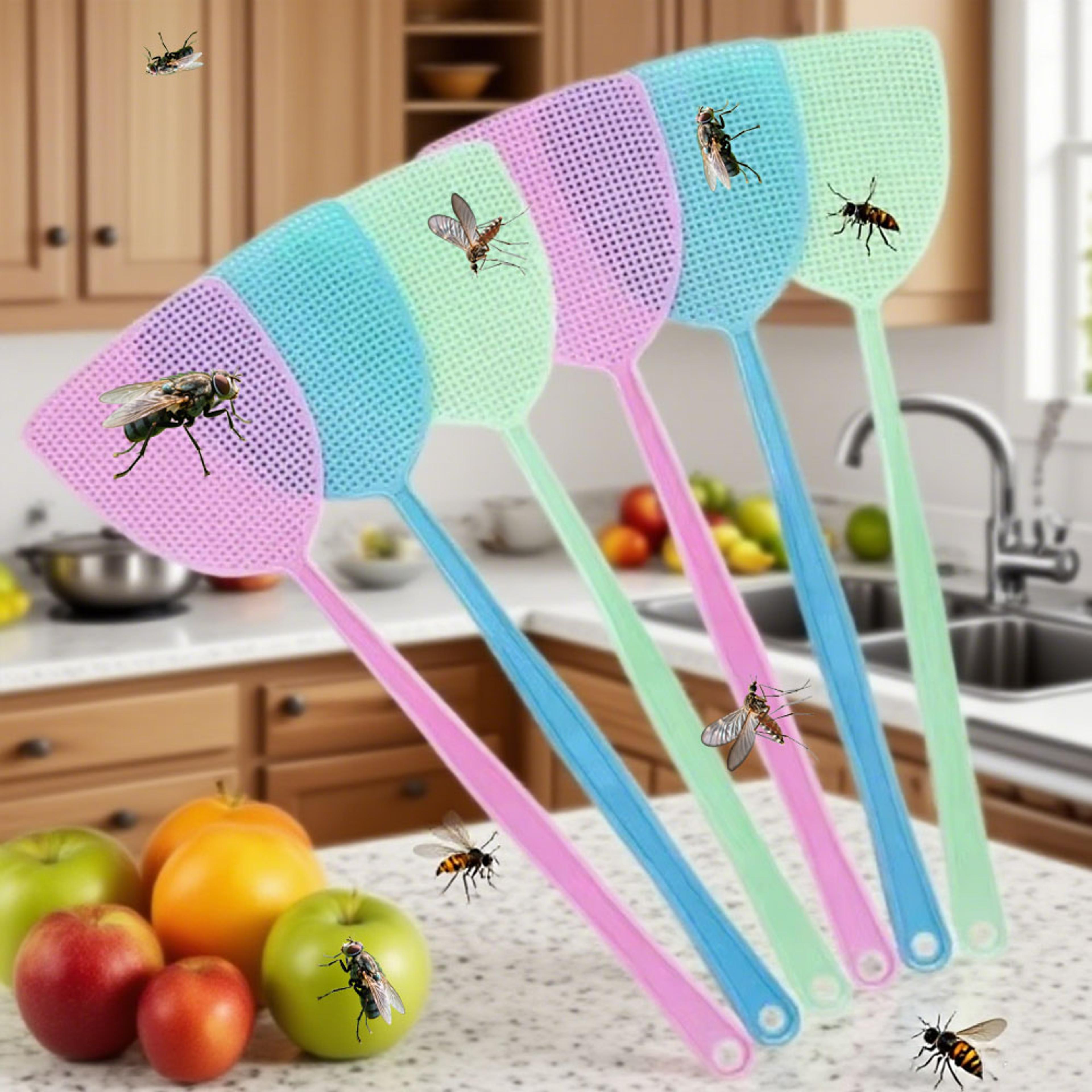 long handle fly swatter set for indoor pest control