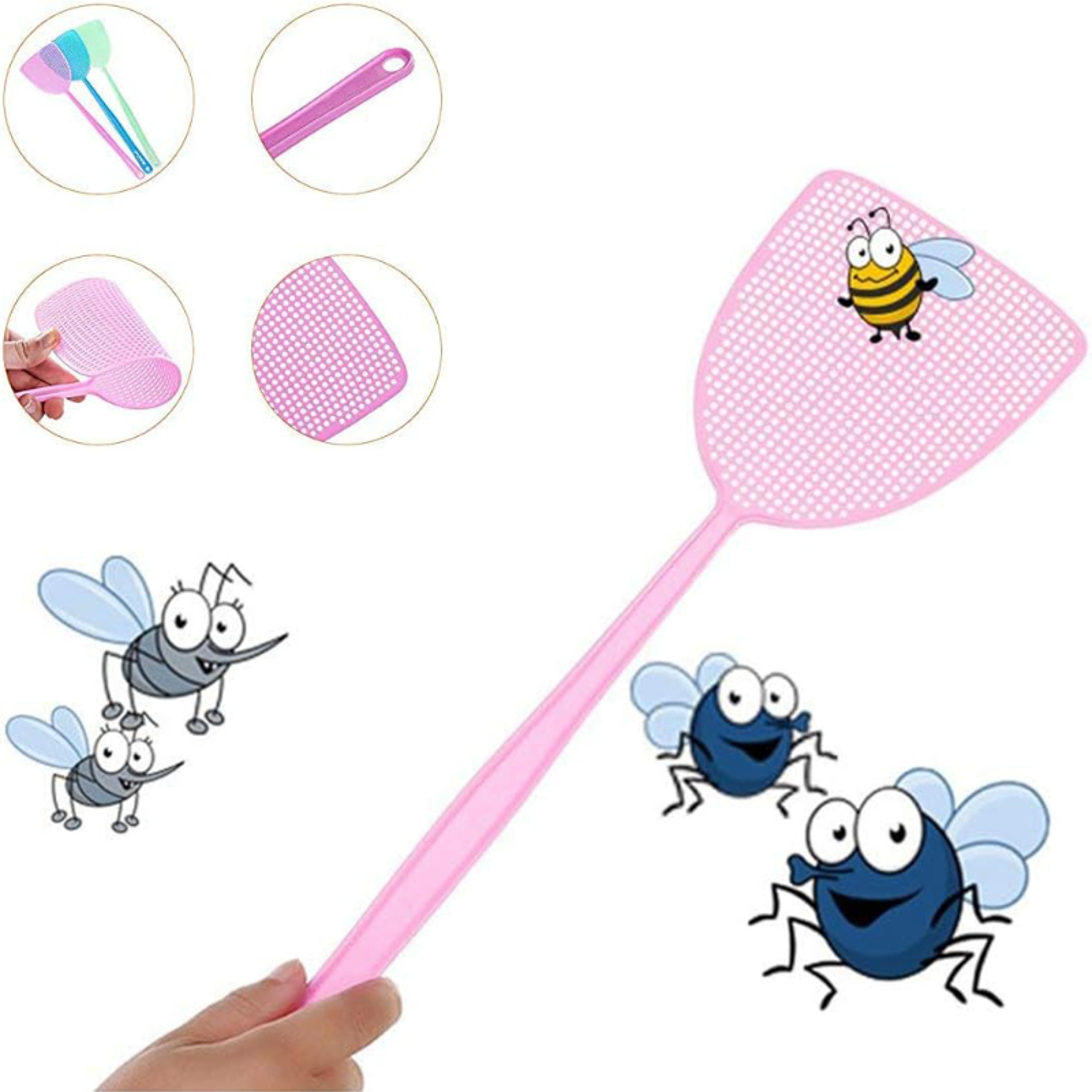 long handle plastic fly swatter set for home kitchen garden