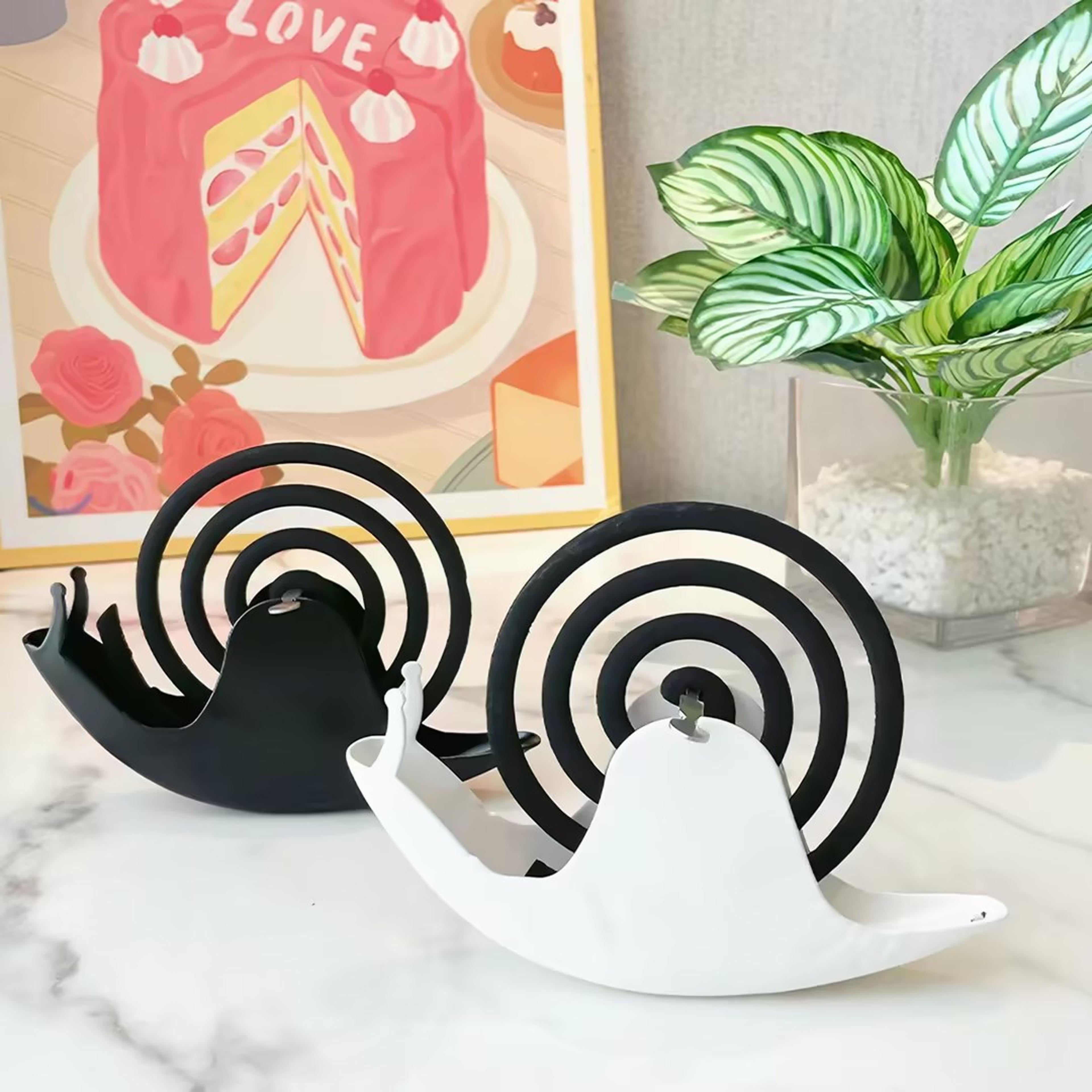 snail design portable mosquito coil holder & outdoor insect repellent tray