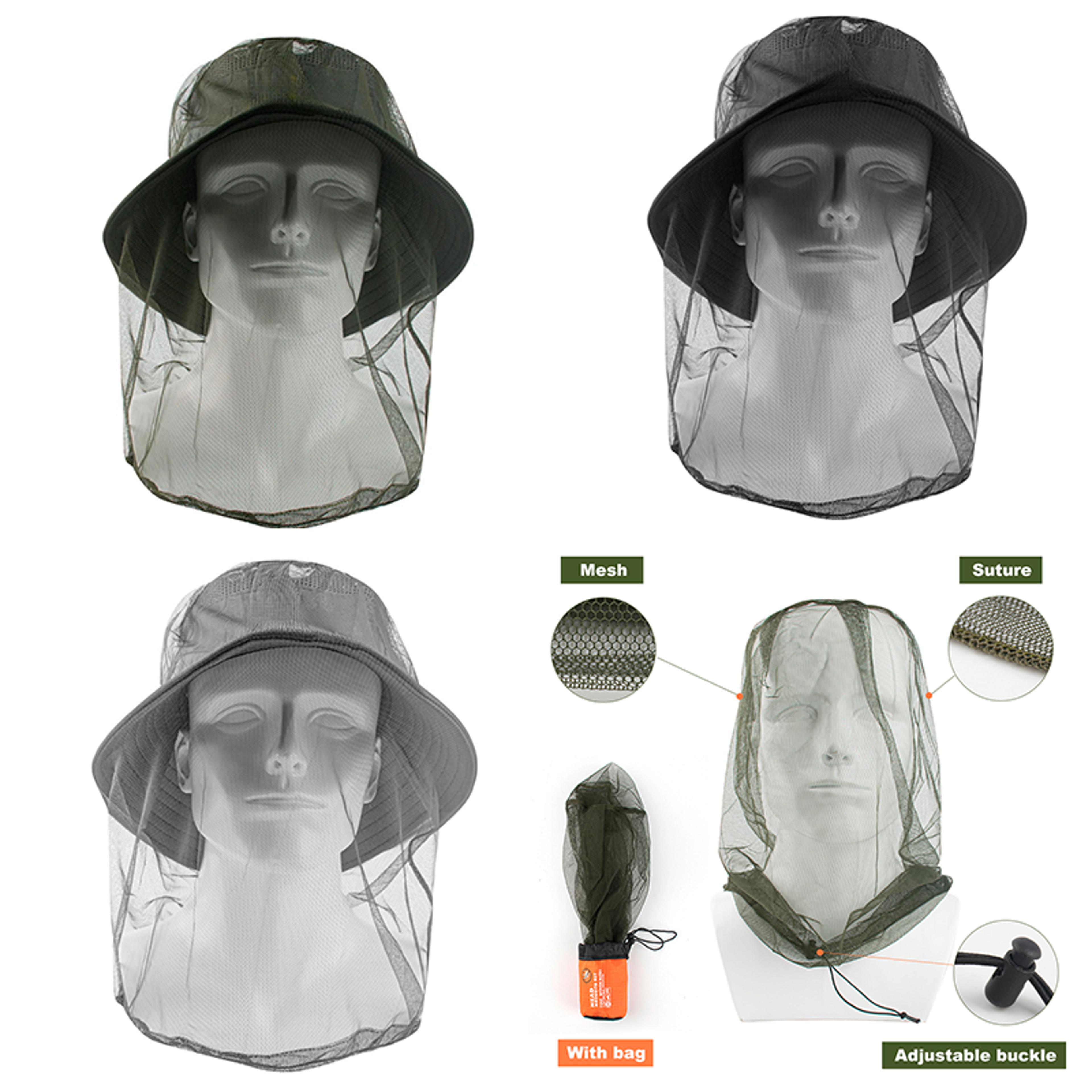ultra protection mosquito head net outdoor insect protection head screen for camping & hiking