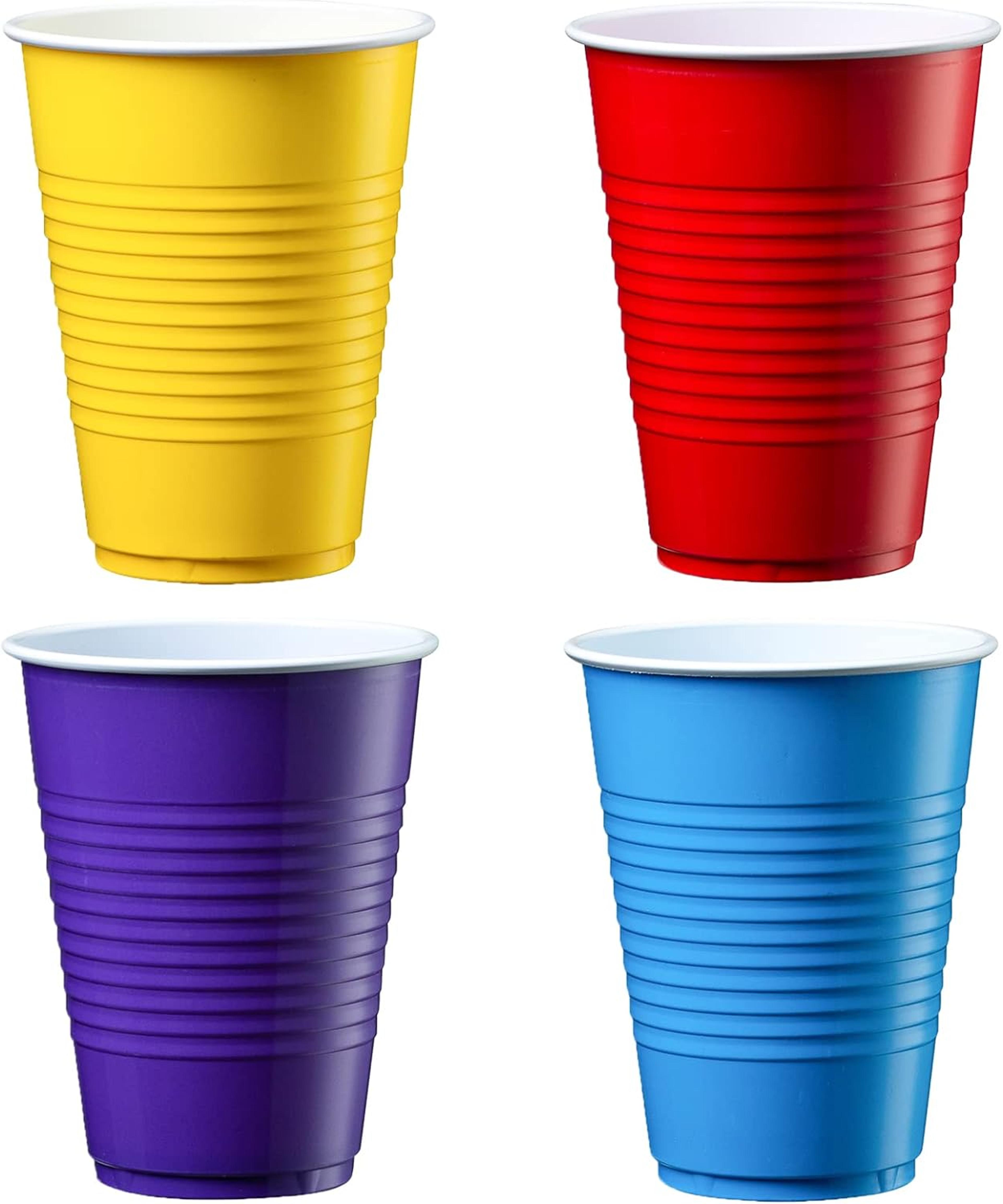 premium plastic party cups durable disposable party cups for beer pong, drinks & events