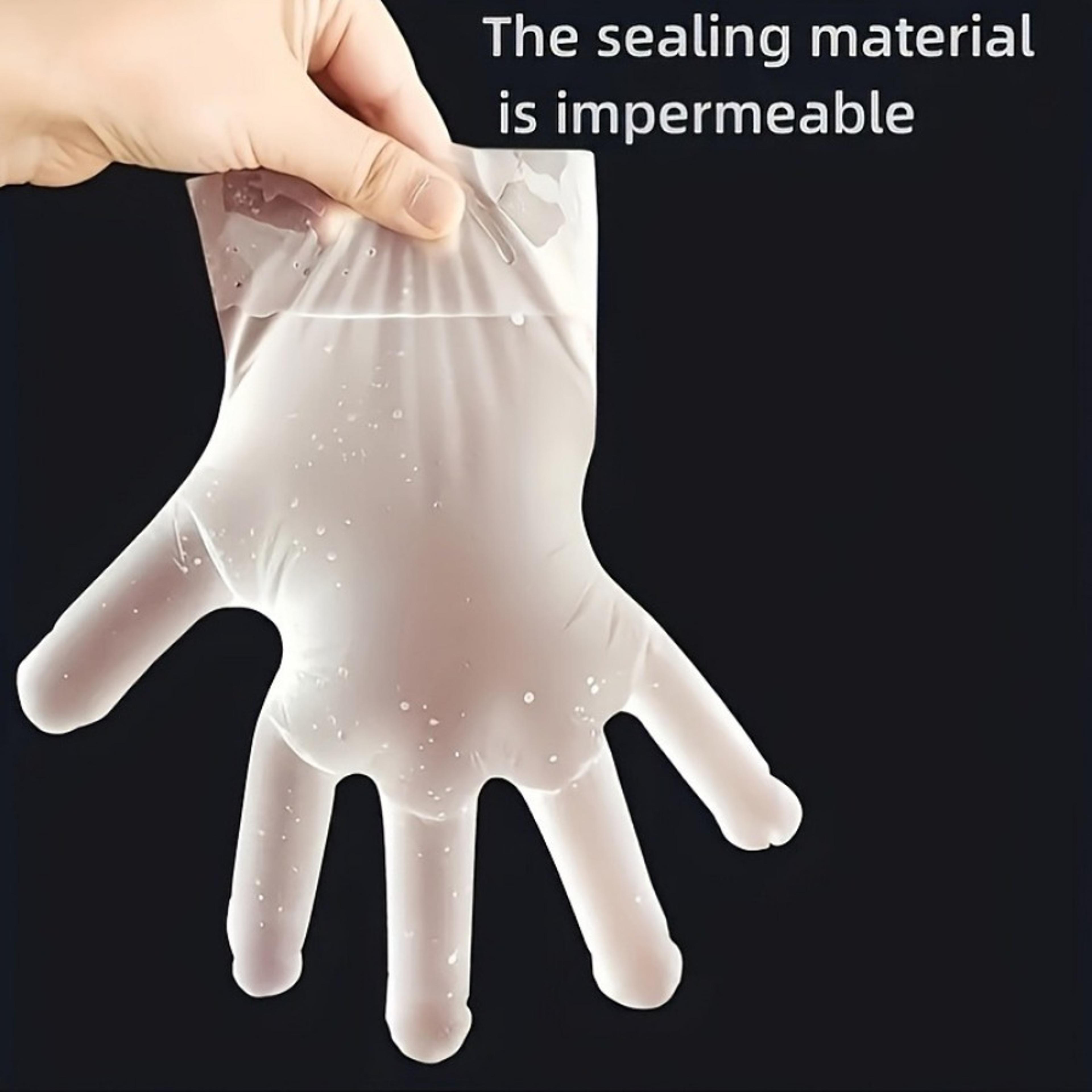 clear disposable gloves pairs for kitchen cleaning hair dyeing and crafts
