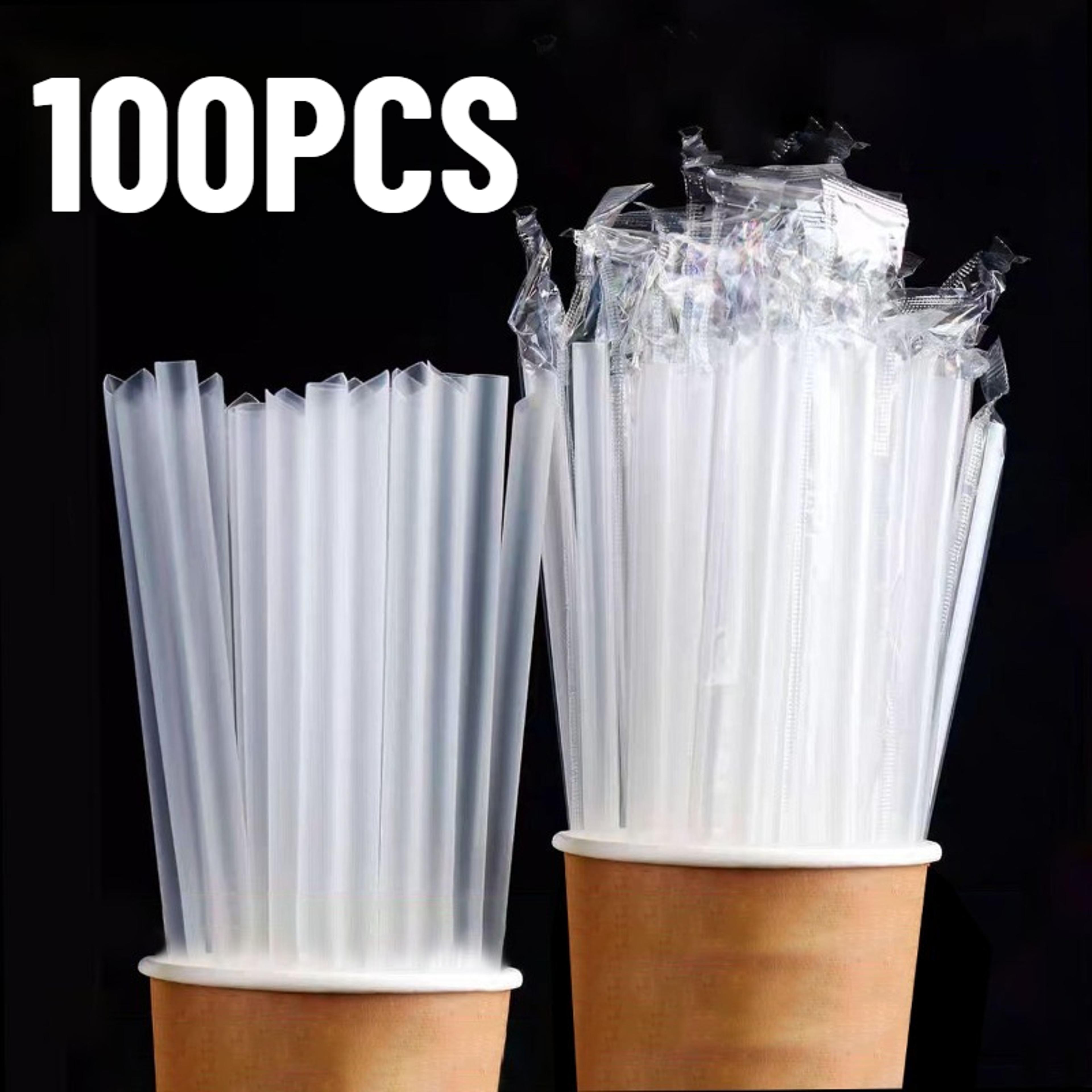 clear transparent disposable straws for milk tea, coffee & smoothies
