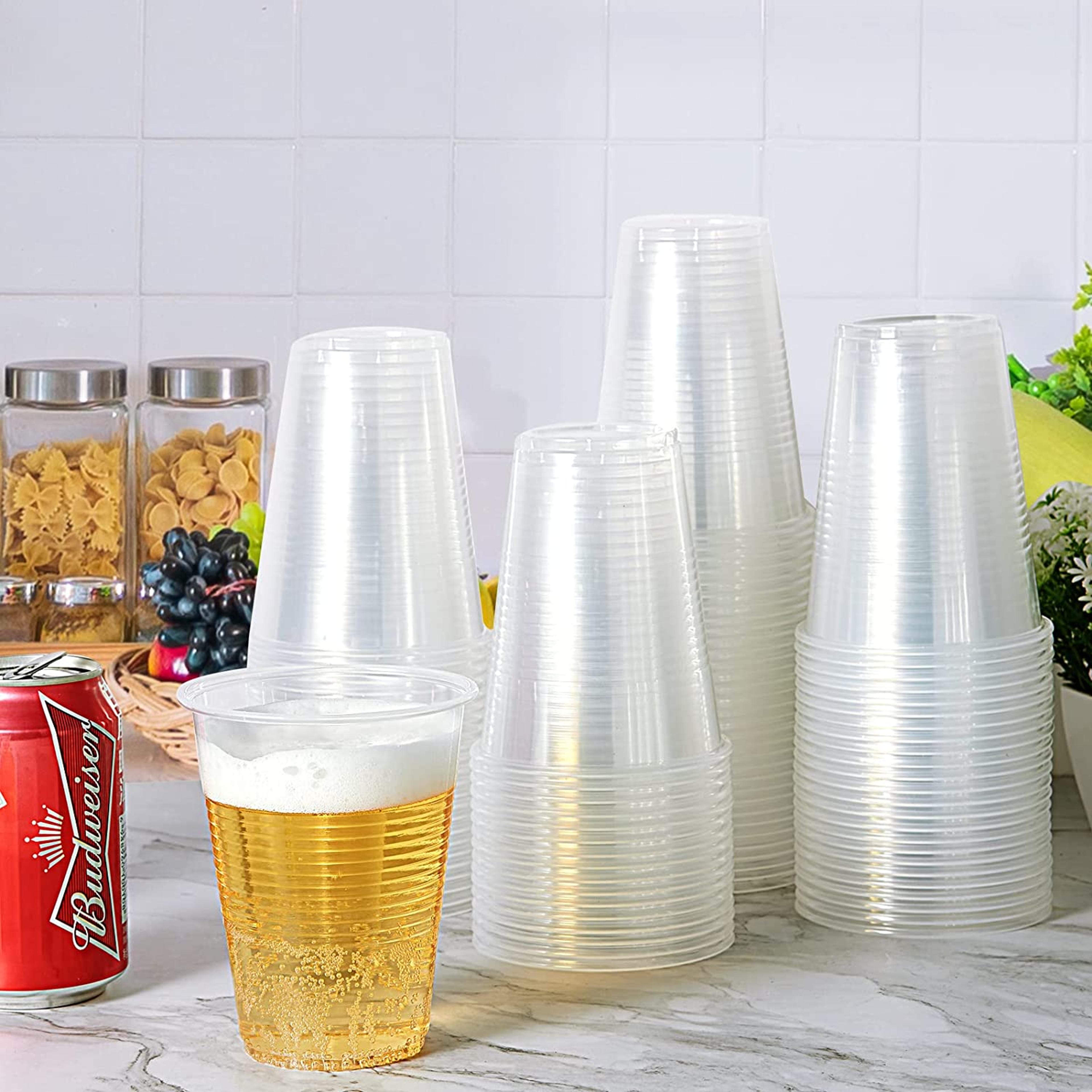 clear disposable plastic cups for parties picnics and tastings