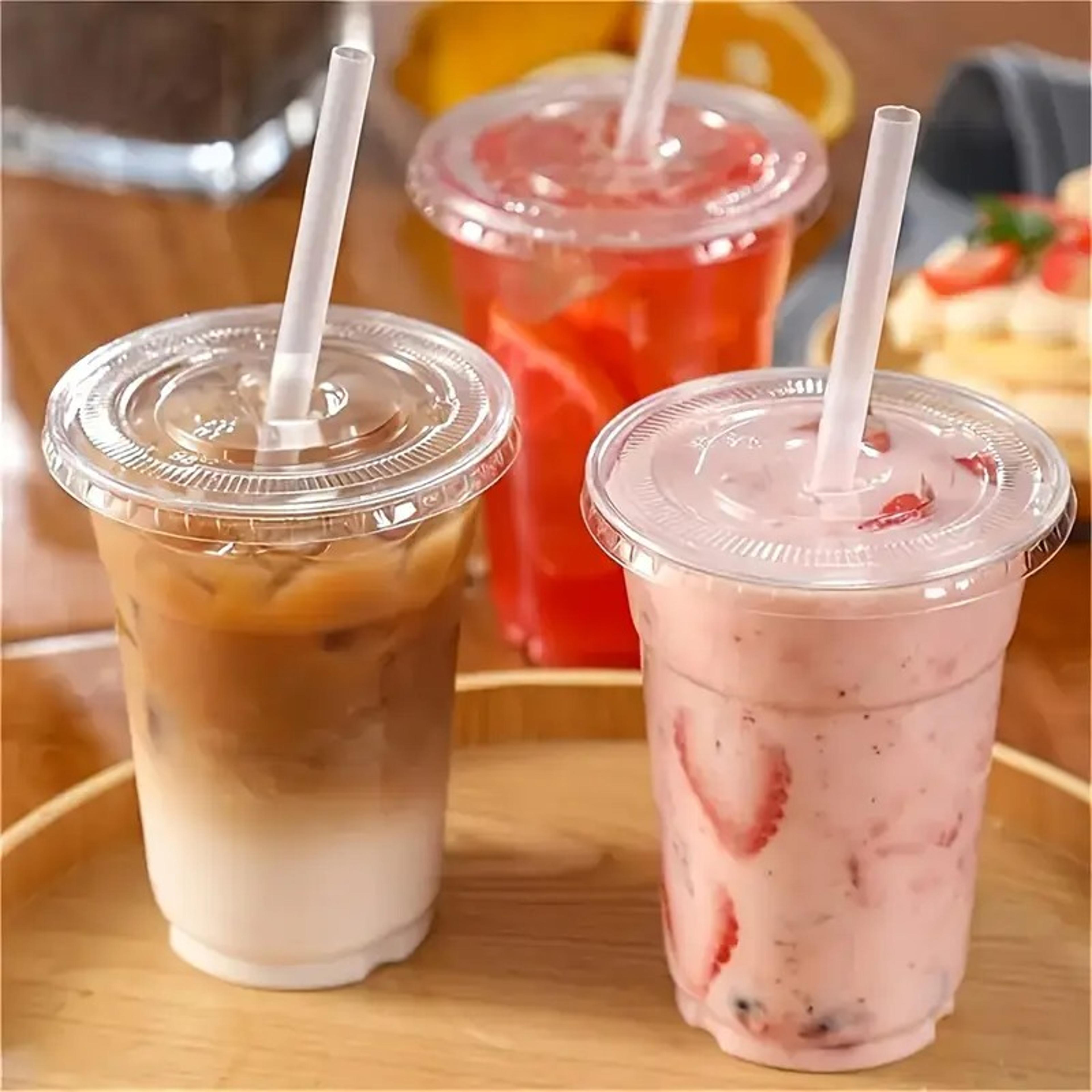 premium individually wrapped disposable straws for smoothies, bubble tea & juice