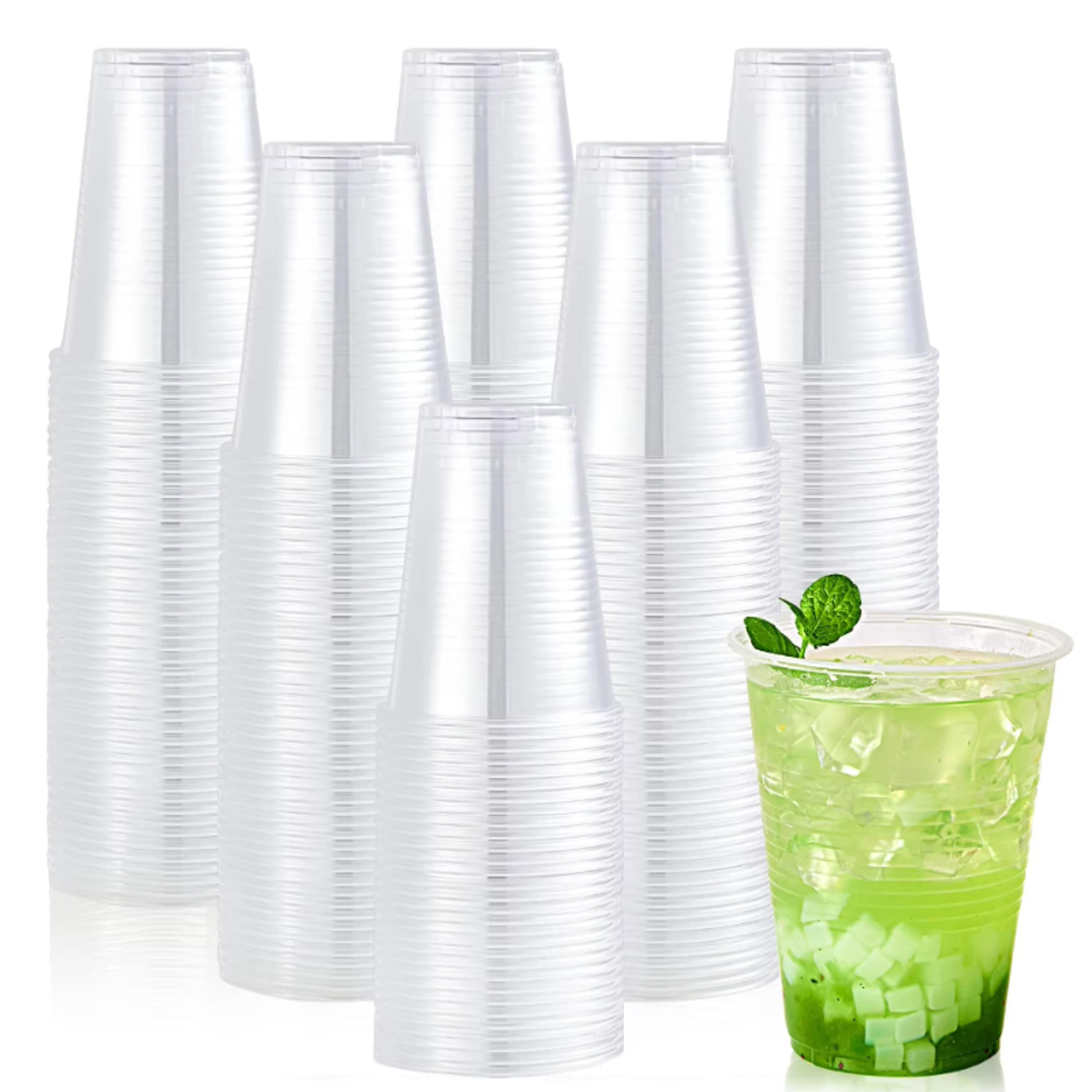 clear disposable plastic cups for parties picnics and everyday drinks