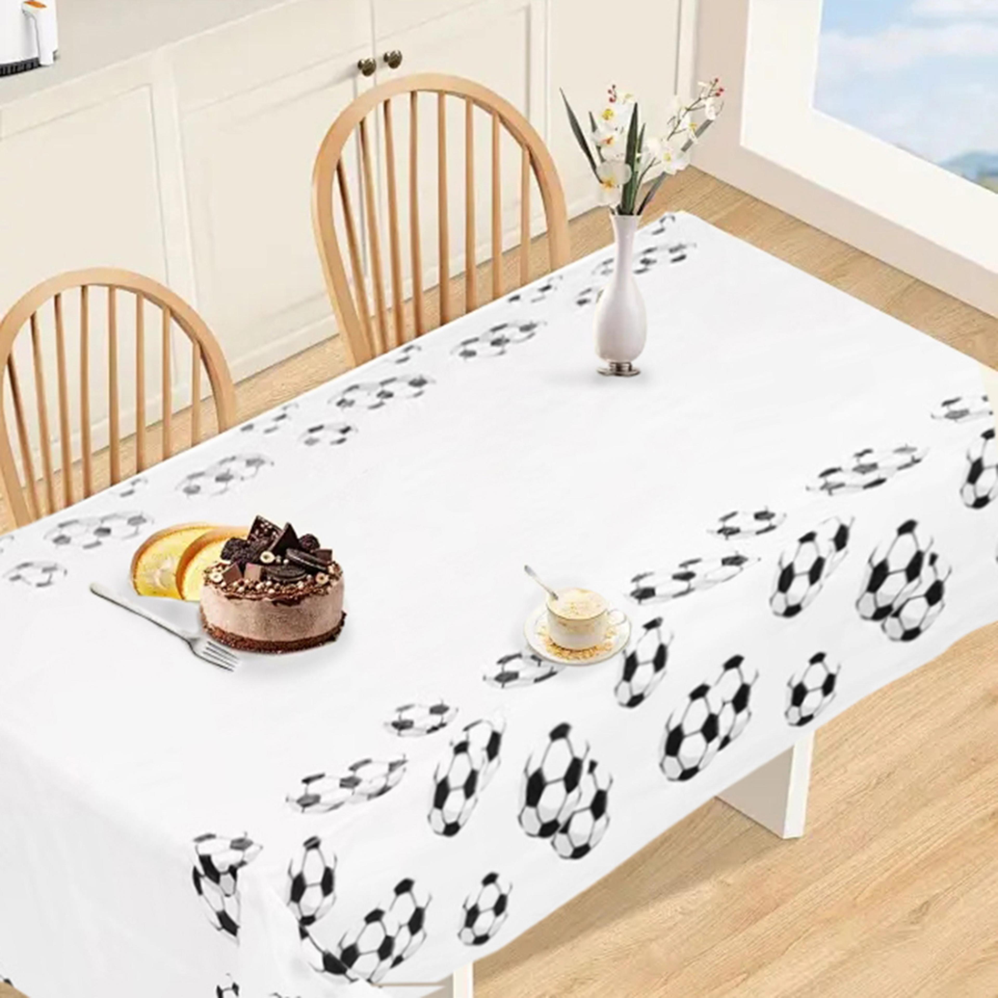 soccer tablecloth for soccer birthday party decor