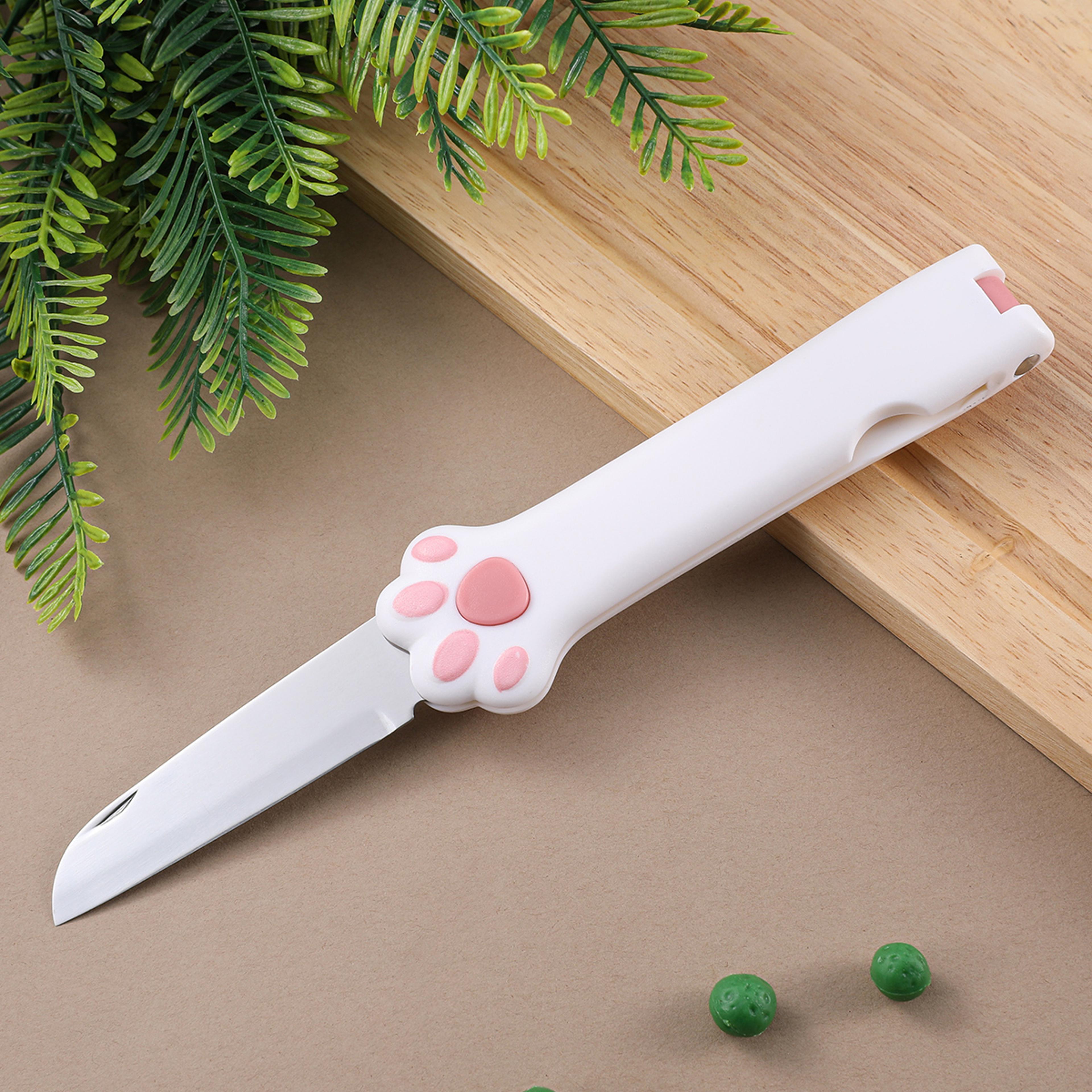 portable fruit peeler knife & folding kitchen gadget stainless steel peeler & cutting tool