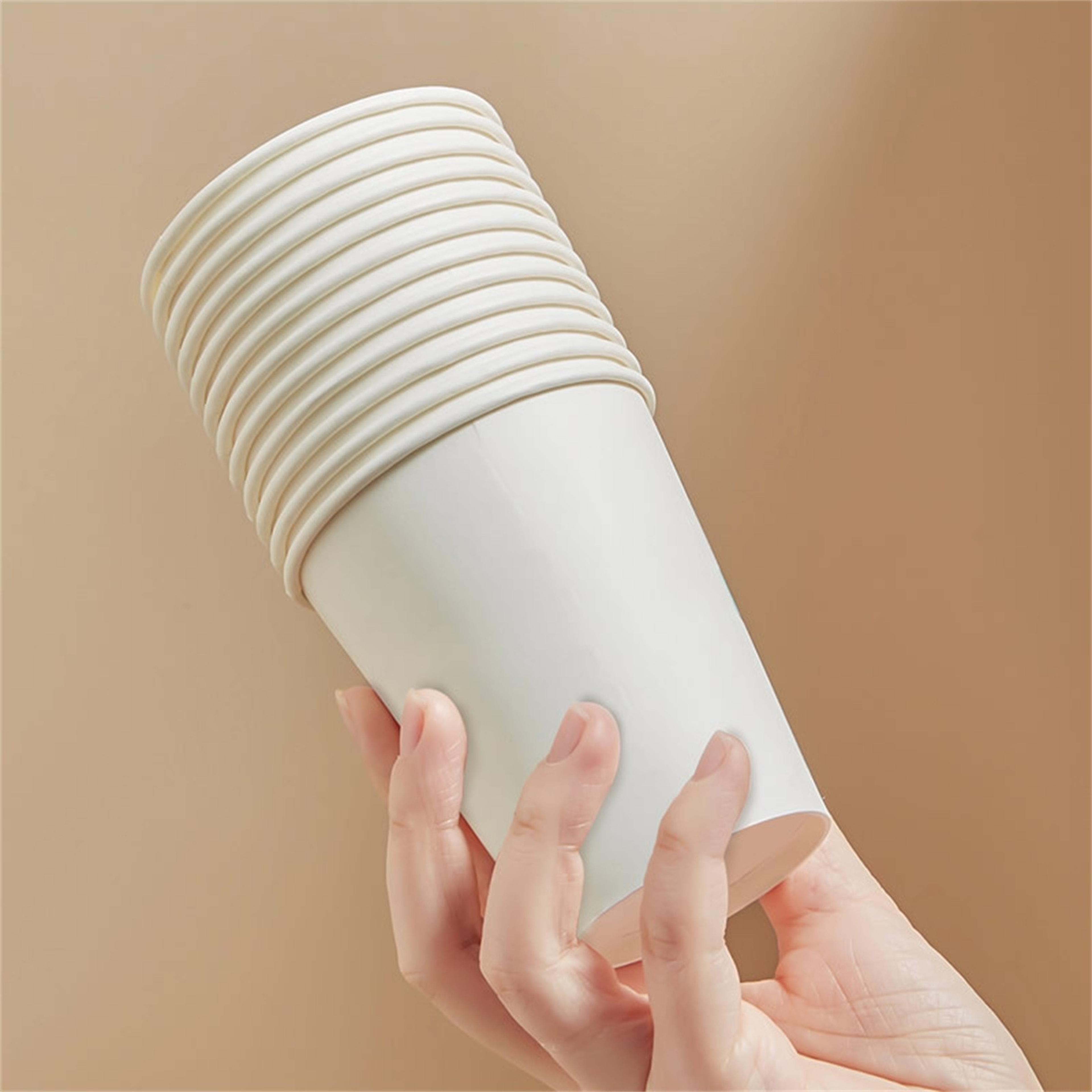 durable disposable paper cups for hot and cold drinks