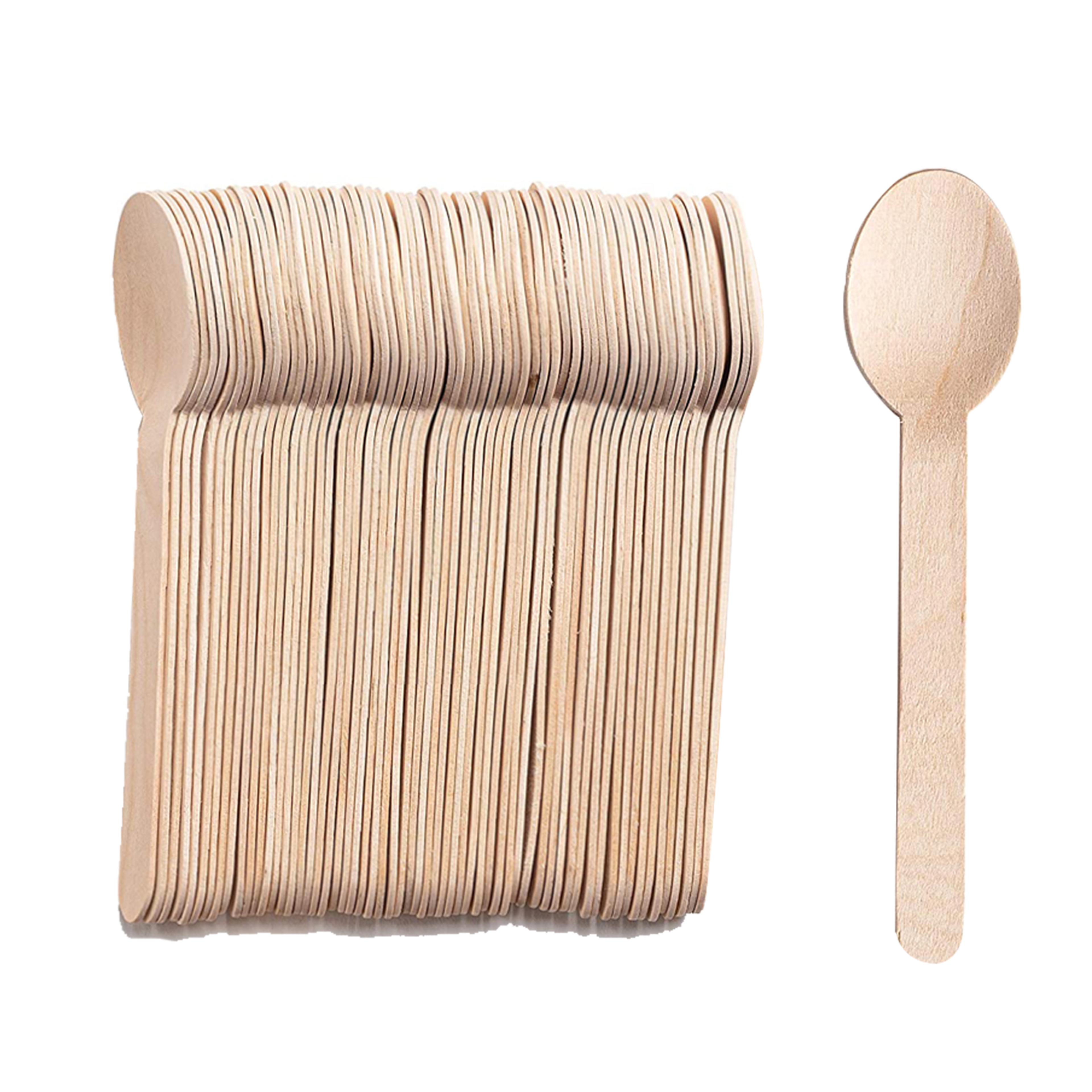 eco friendly disposable wooden cutlery set for parties and picnics