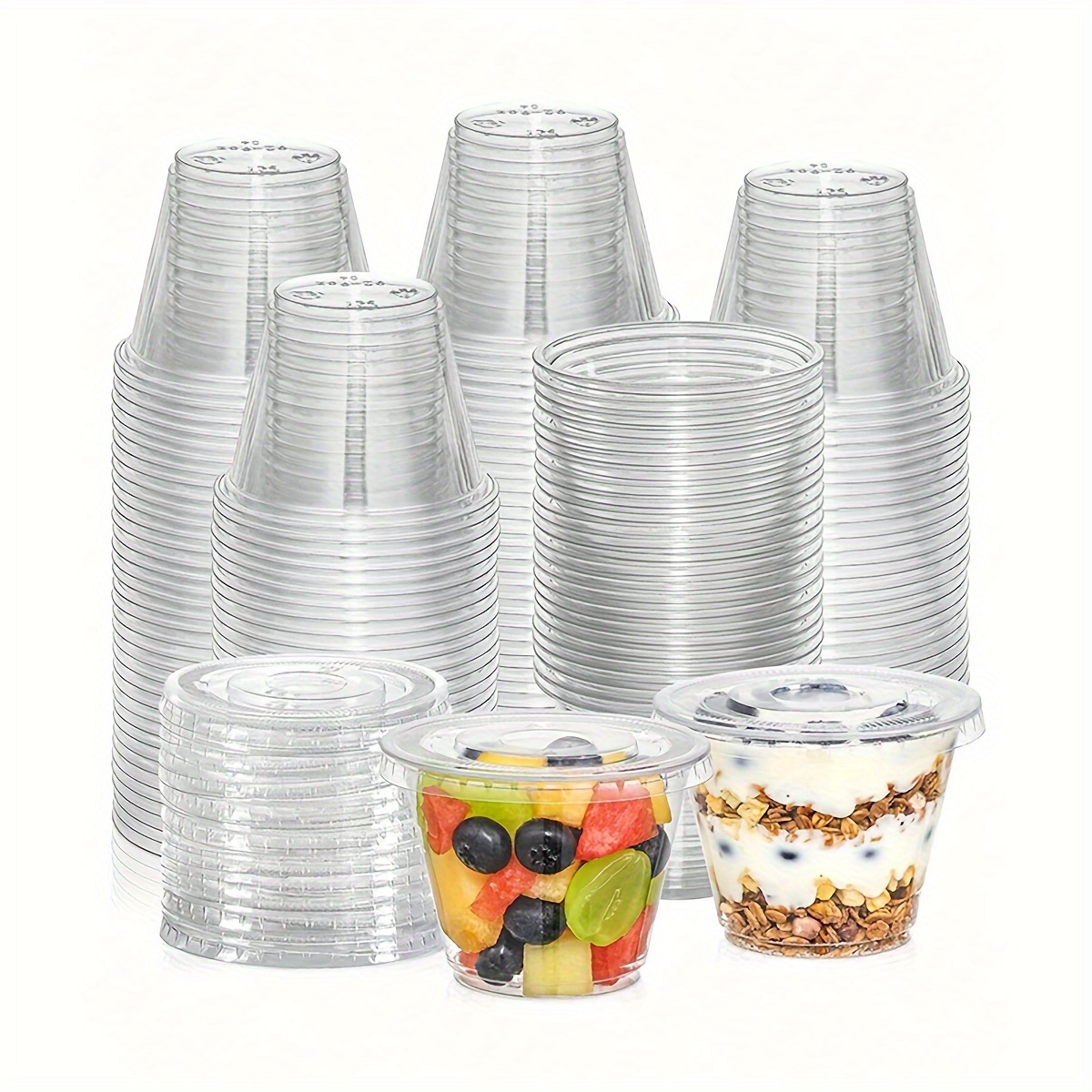 disposable clear plastic cups with lids party & picnic drinkware