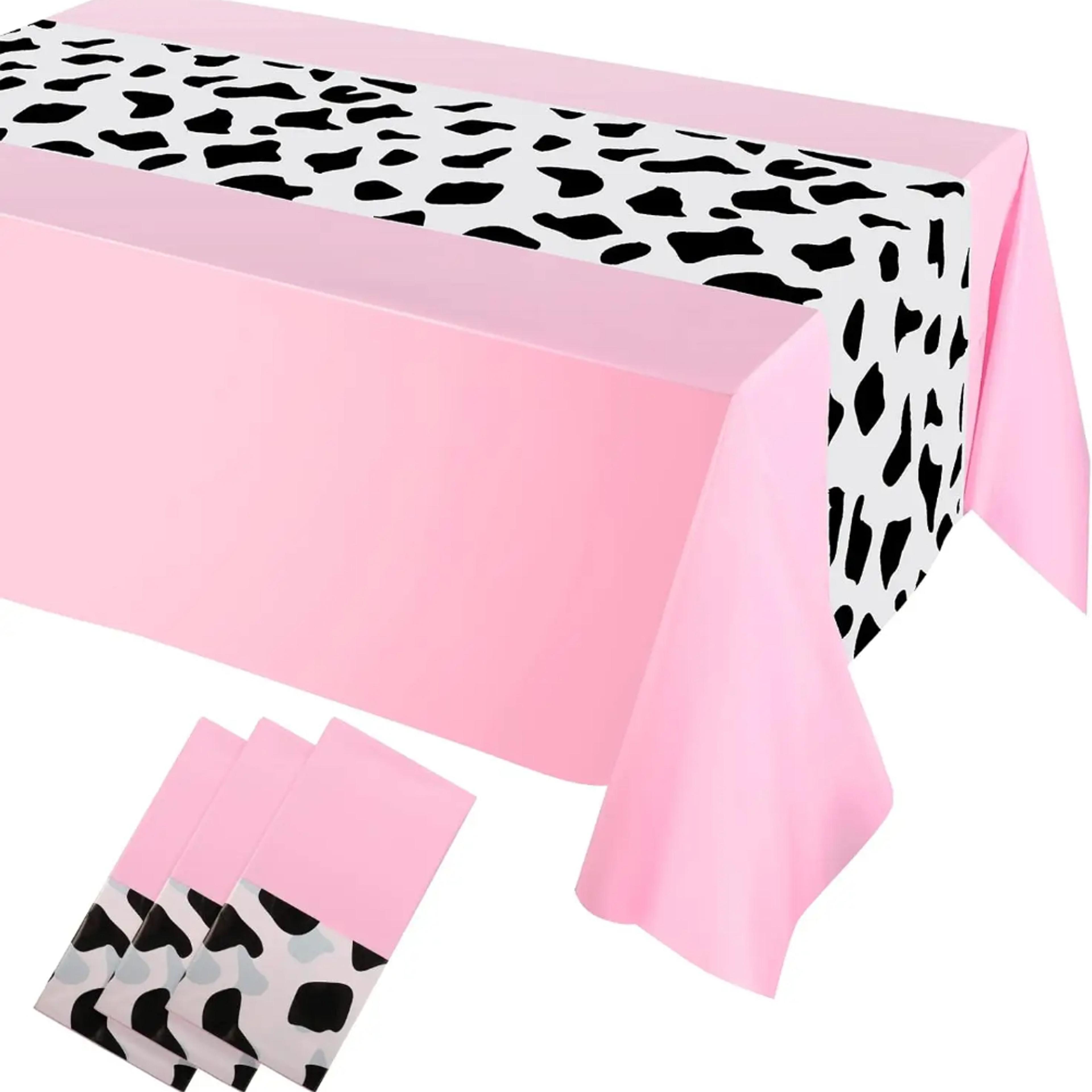 pink cowgirl party tablecloth western cowboy table cover for rodeo birthday decor