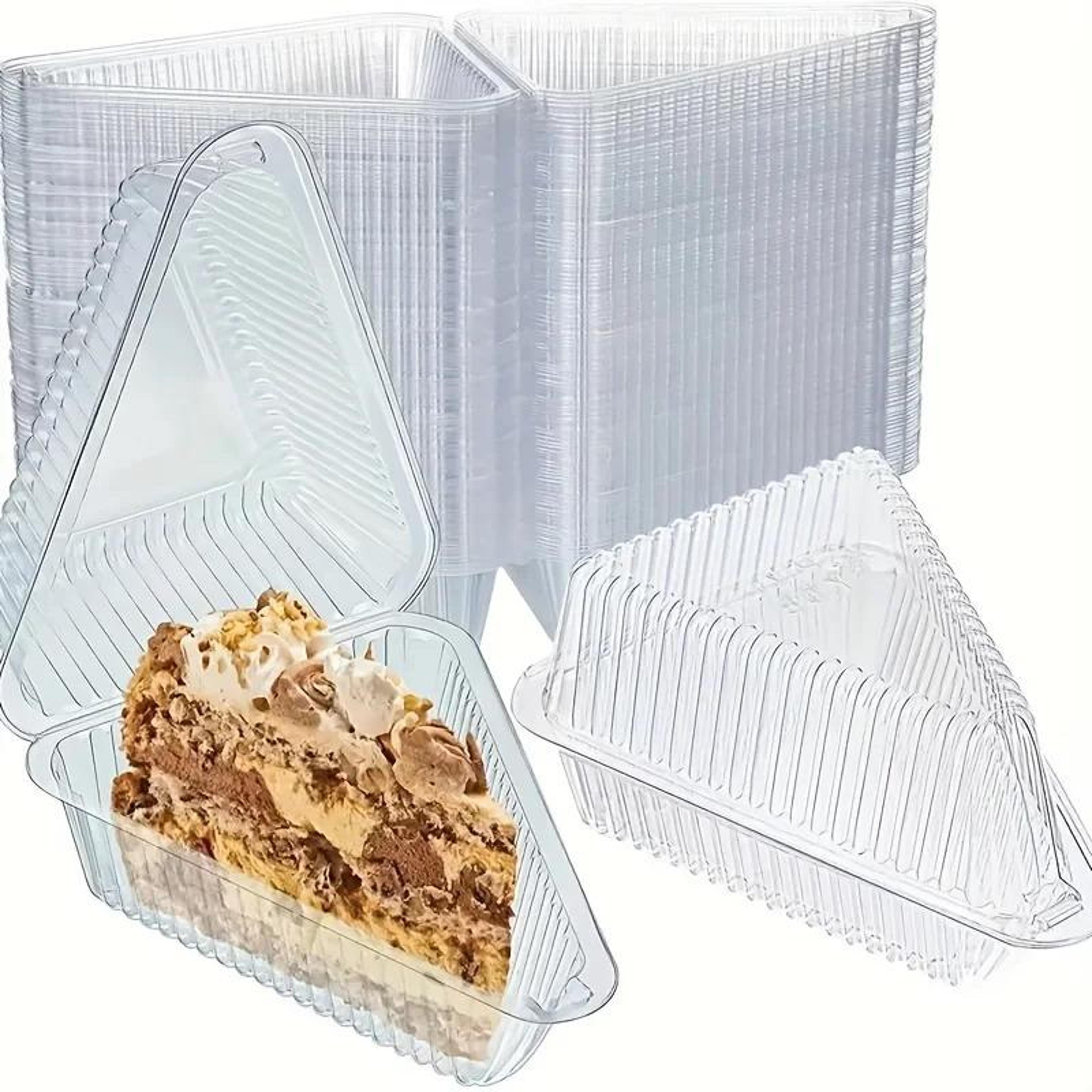 premium triangle cake slice boxes clear plastic cake slice containers