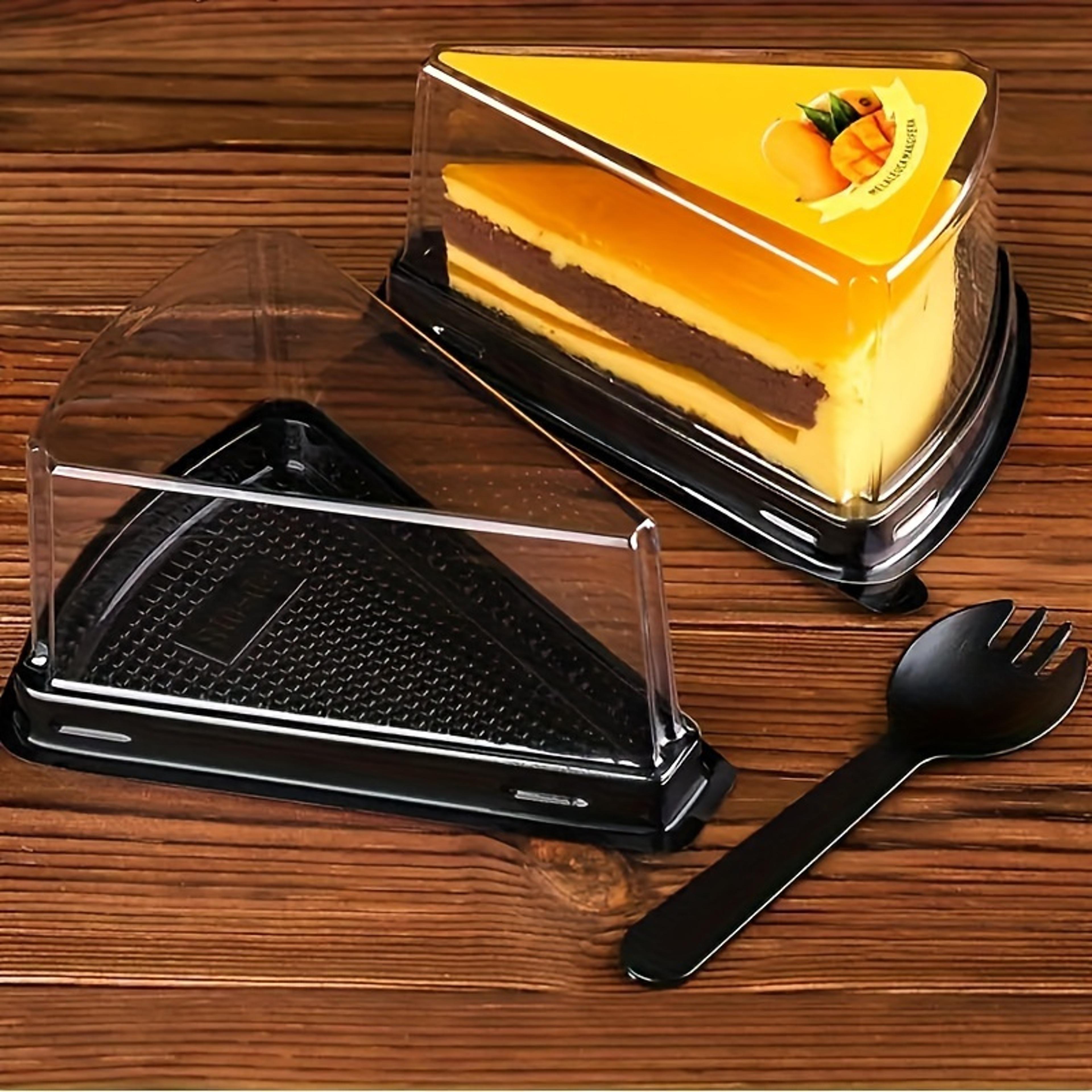 premium clear cake slice containers disposable cheesecake & dessert boxes