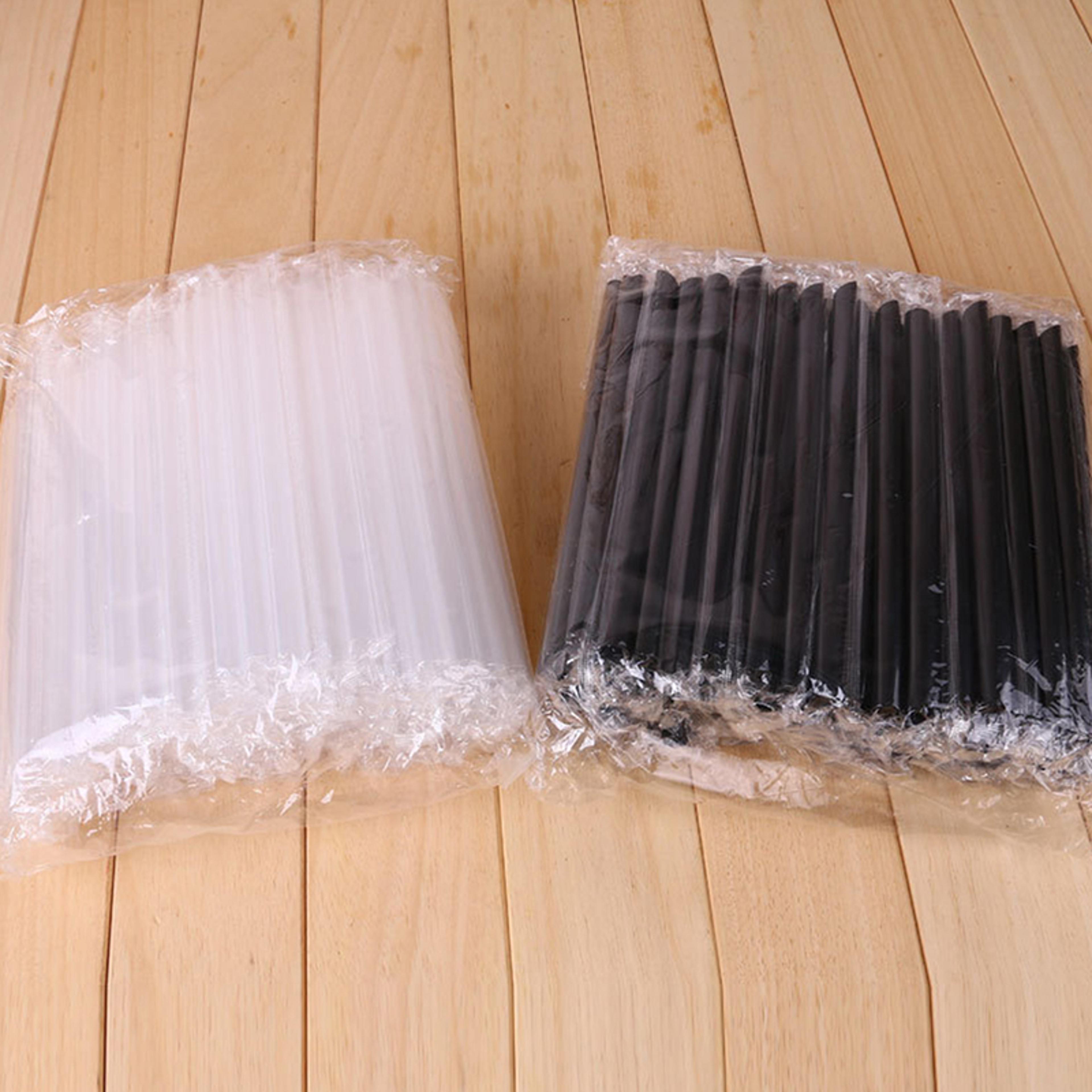 wide bubble tea & boba smoothie straws plastic drinking straws