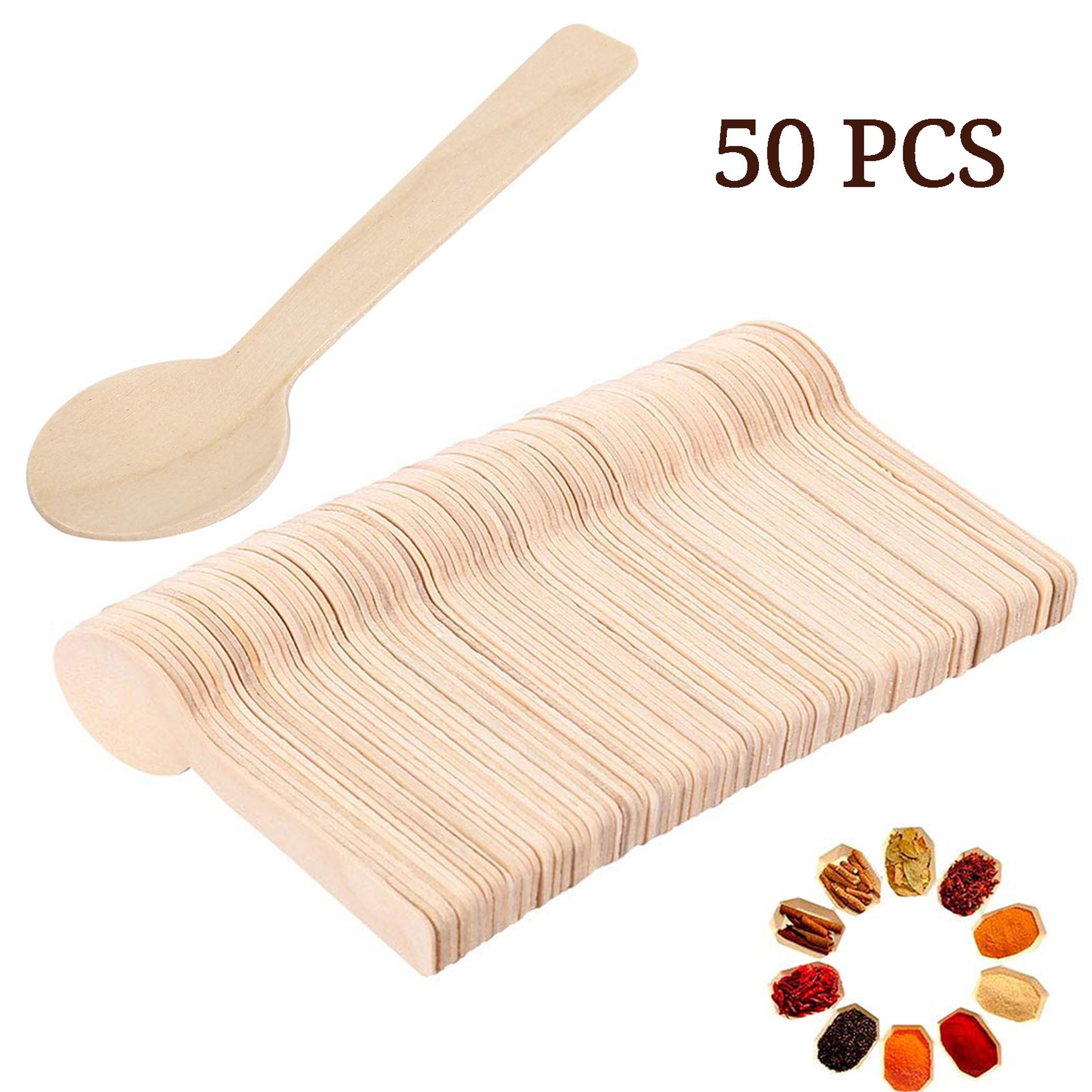 eco friendly disposable wooden tasting & party spoons