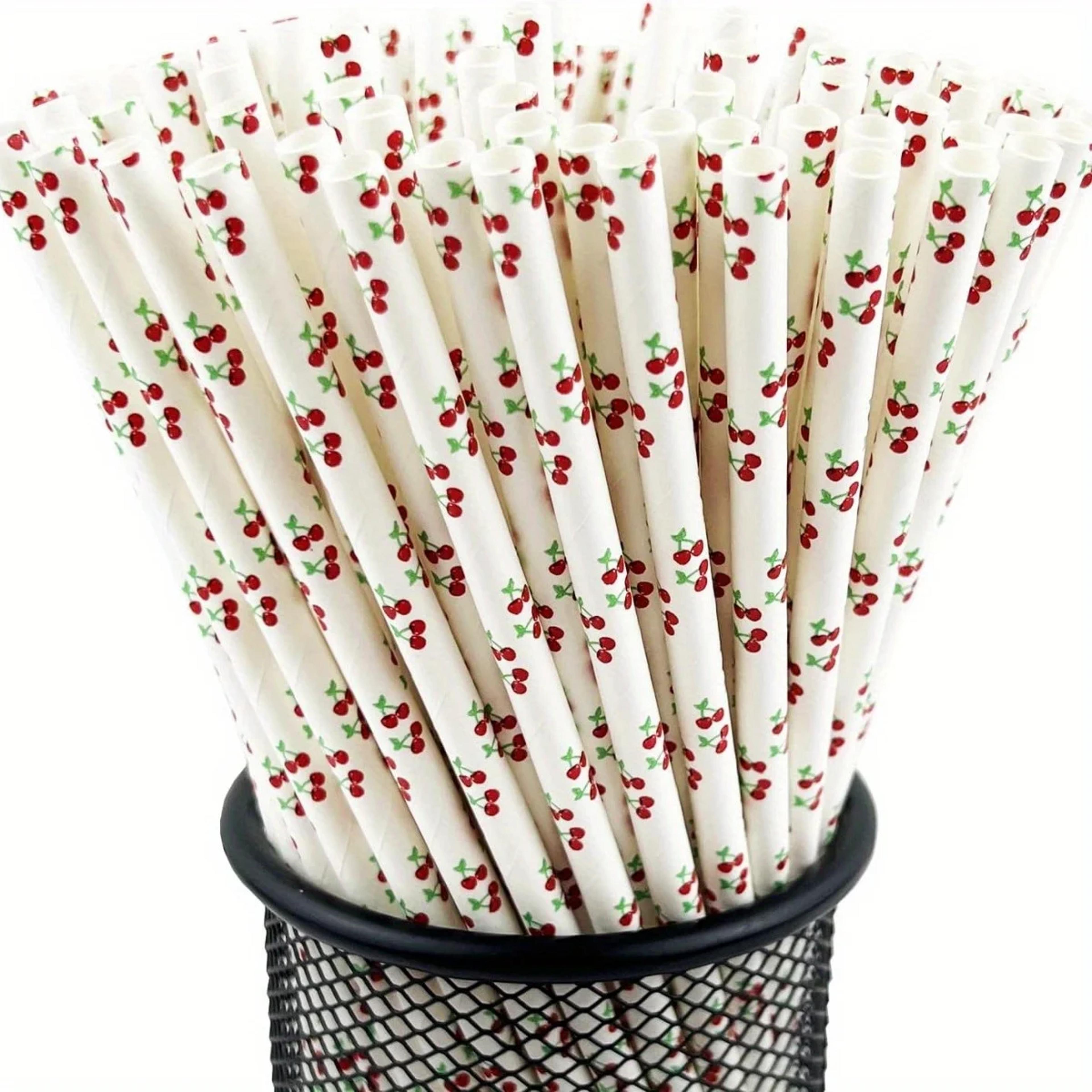 colorful biodegradable disposable paper straws party & wedding drink decor