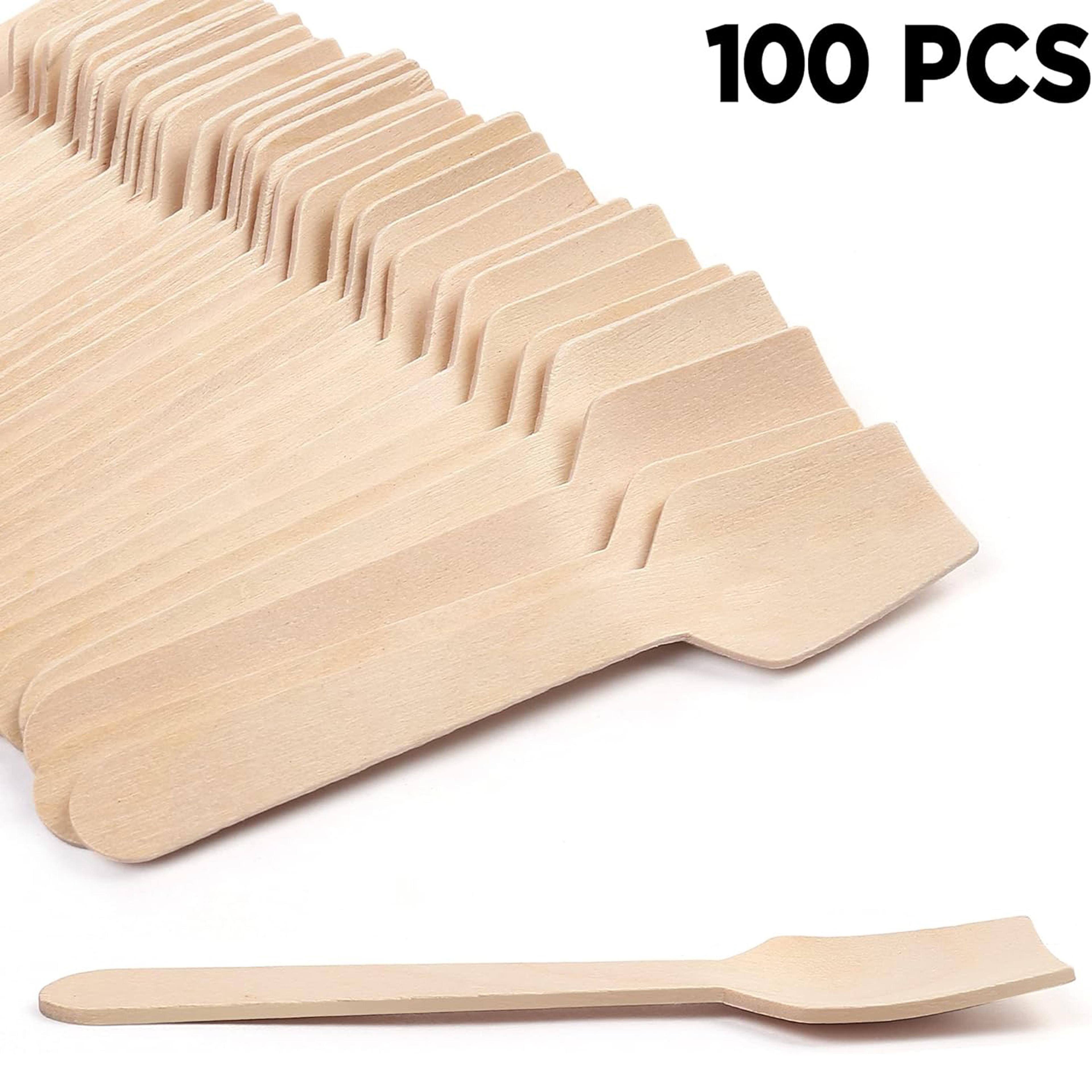 natural disposable mini wooden tasting spoons eco party & dessert samplers