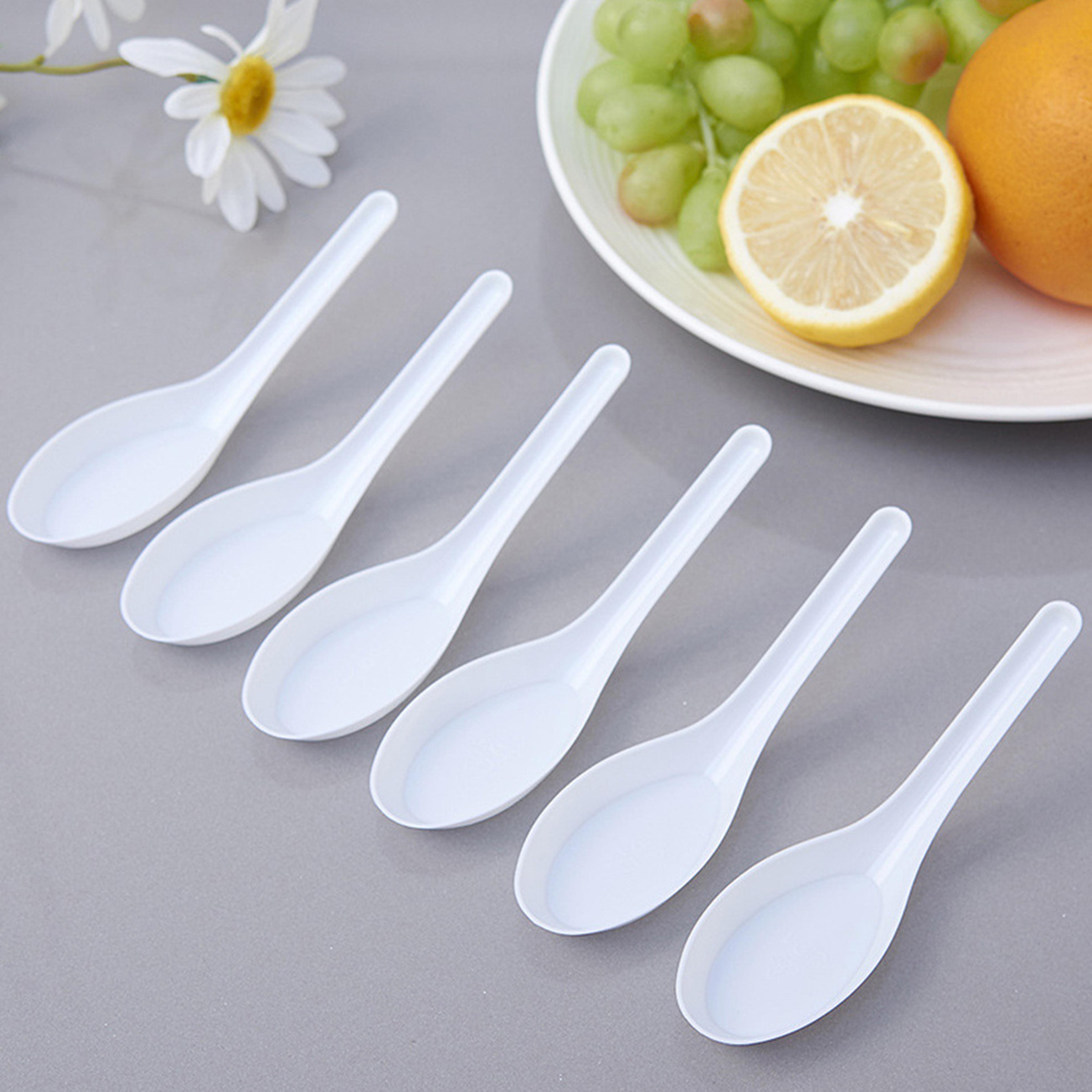 disposable soup spoons for home & restaurant durable asian style plastic kitchen utensils