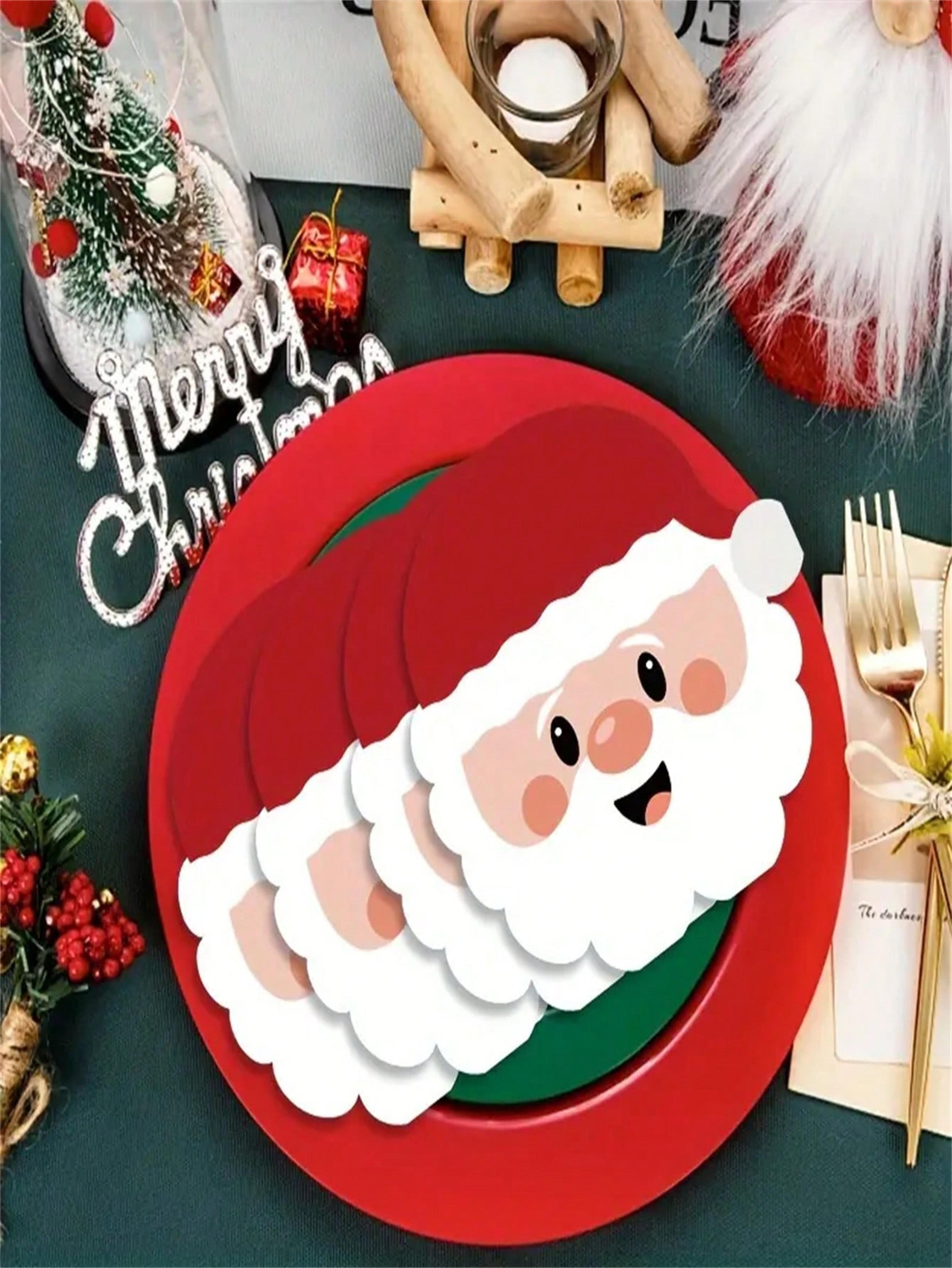 santa christmas napkins for holiday parties and festive table decorations