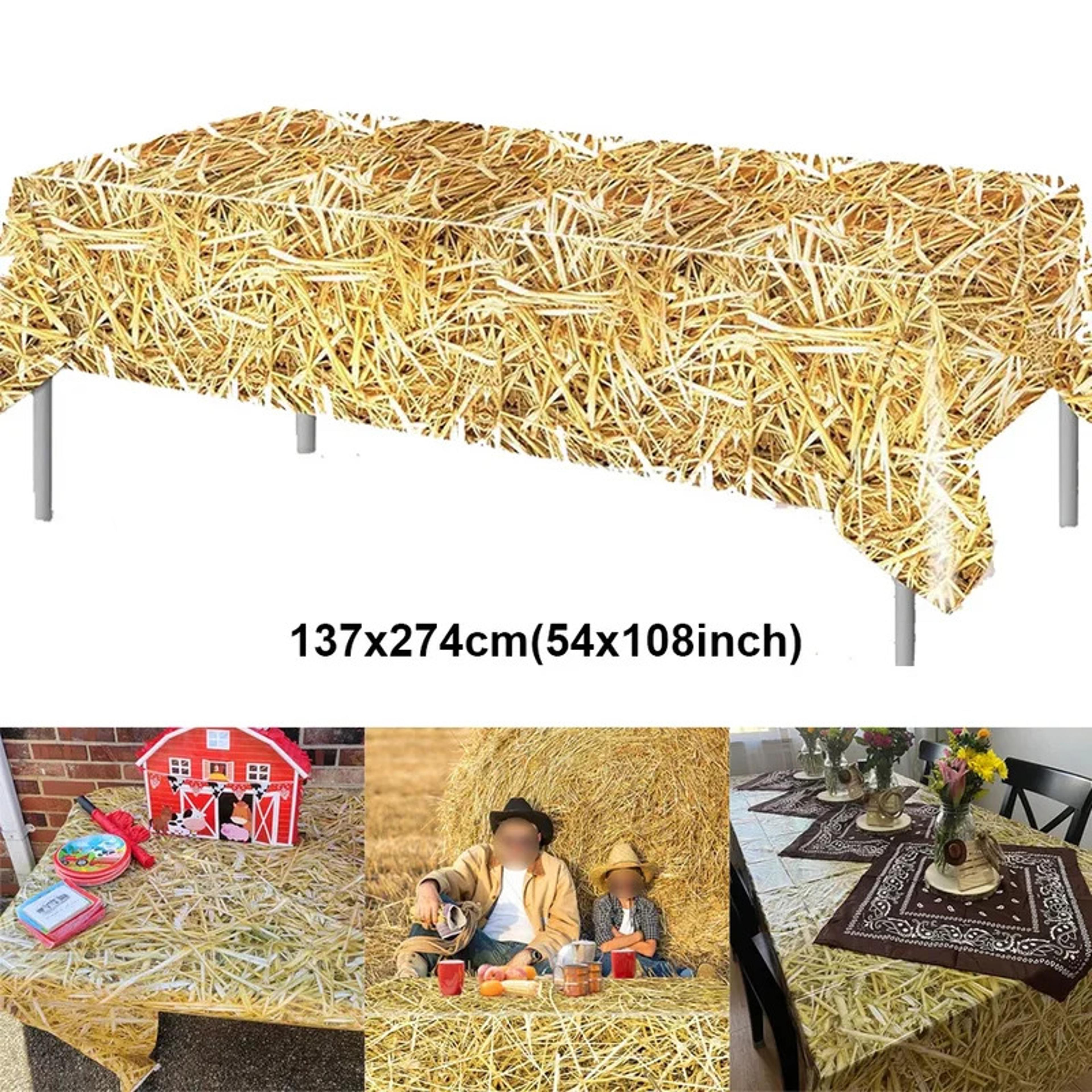 farm theme party decor for cowboy birthday and event tablecloth