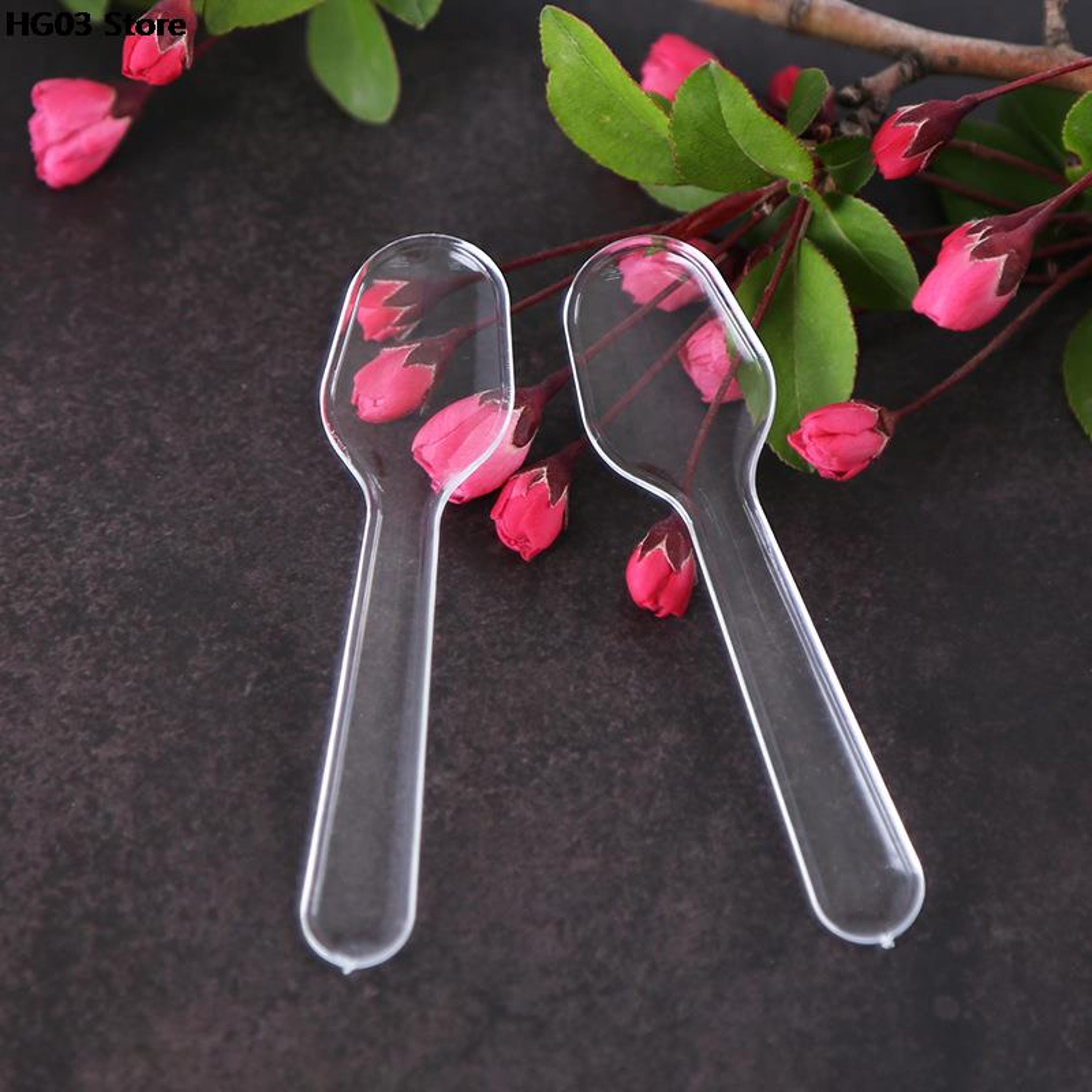 premium mini disposable spoons plastic dessert spoons for parties & events