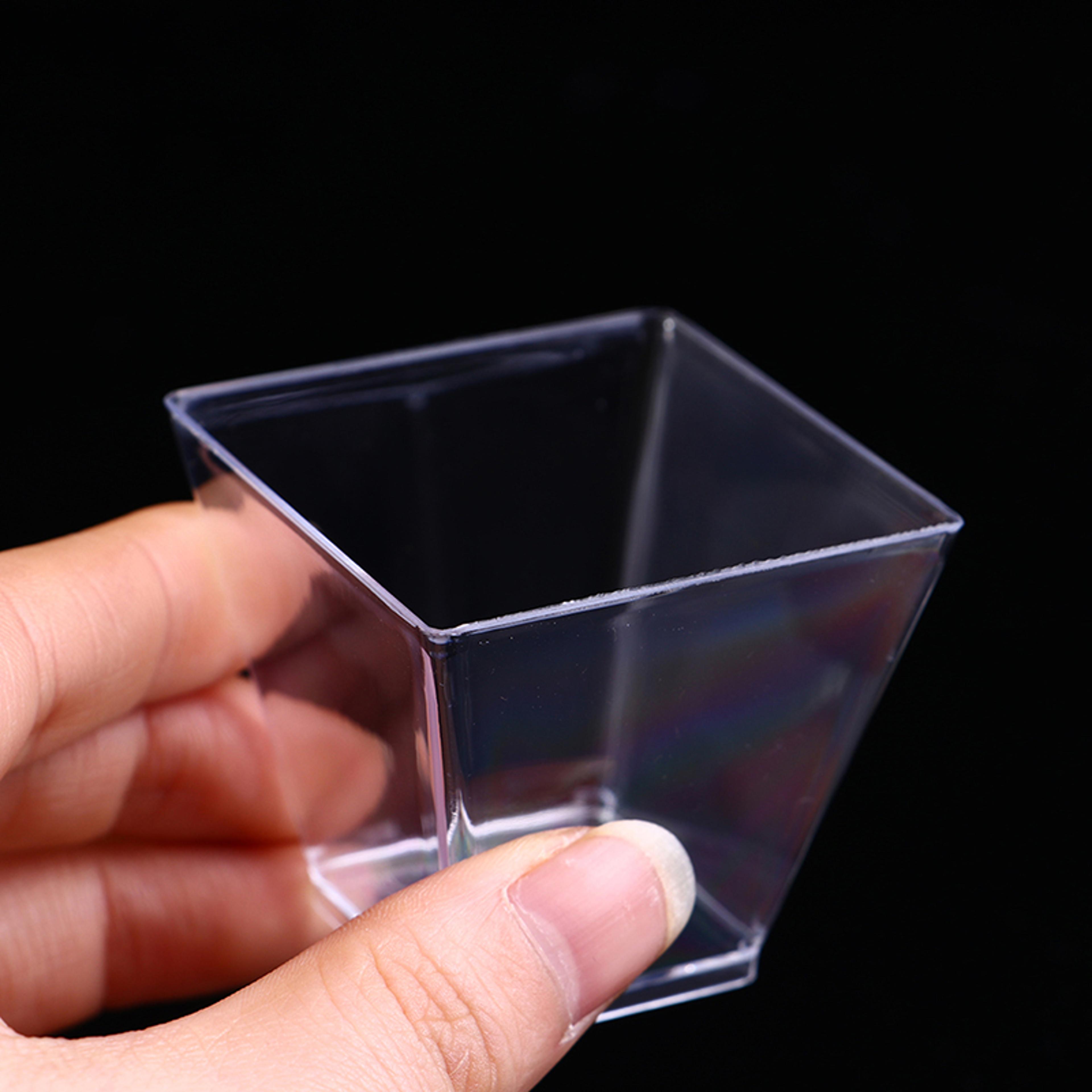 premium clear disposable plastic dessert cups