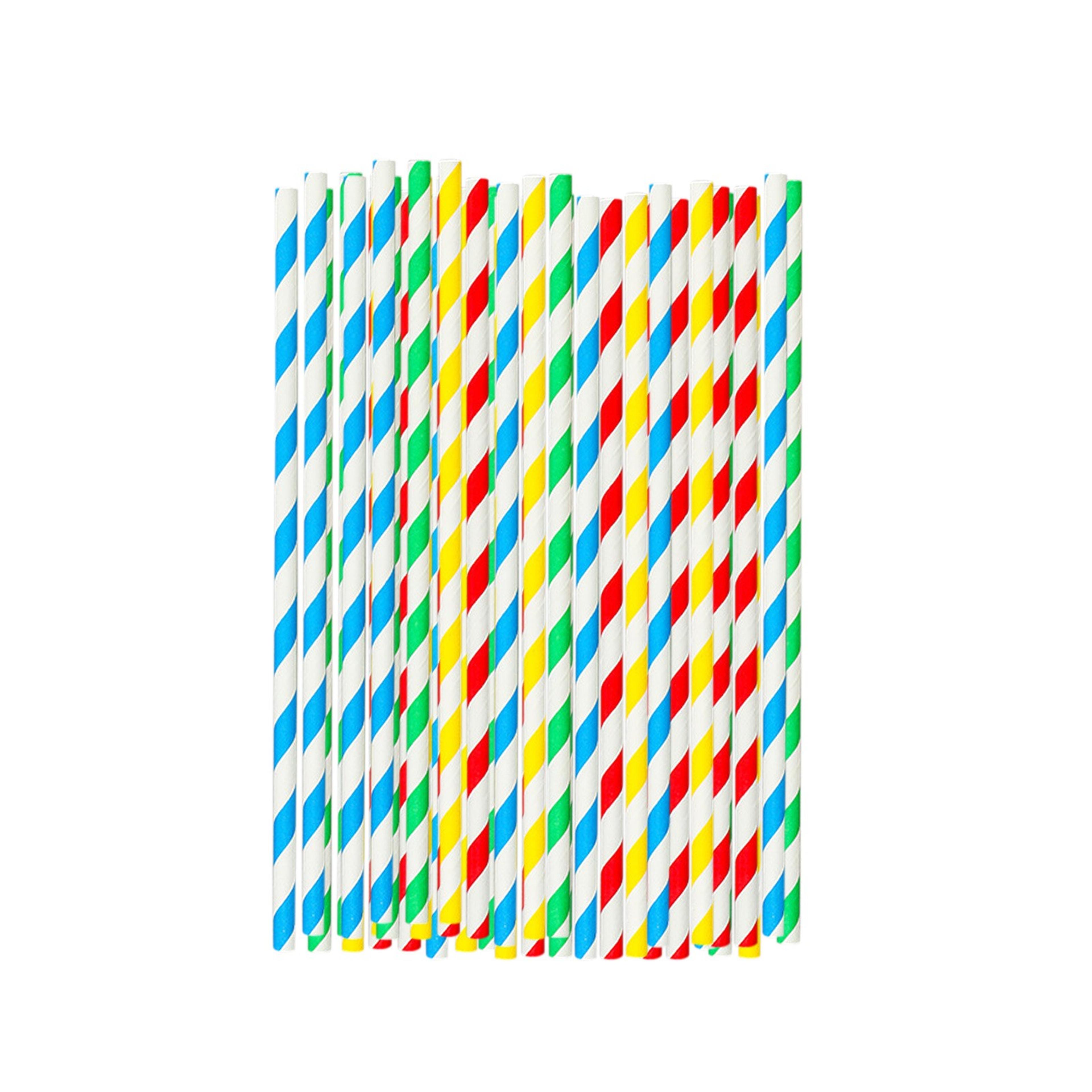 colorful biodegradable paper drinking straws for parties