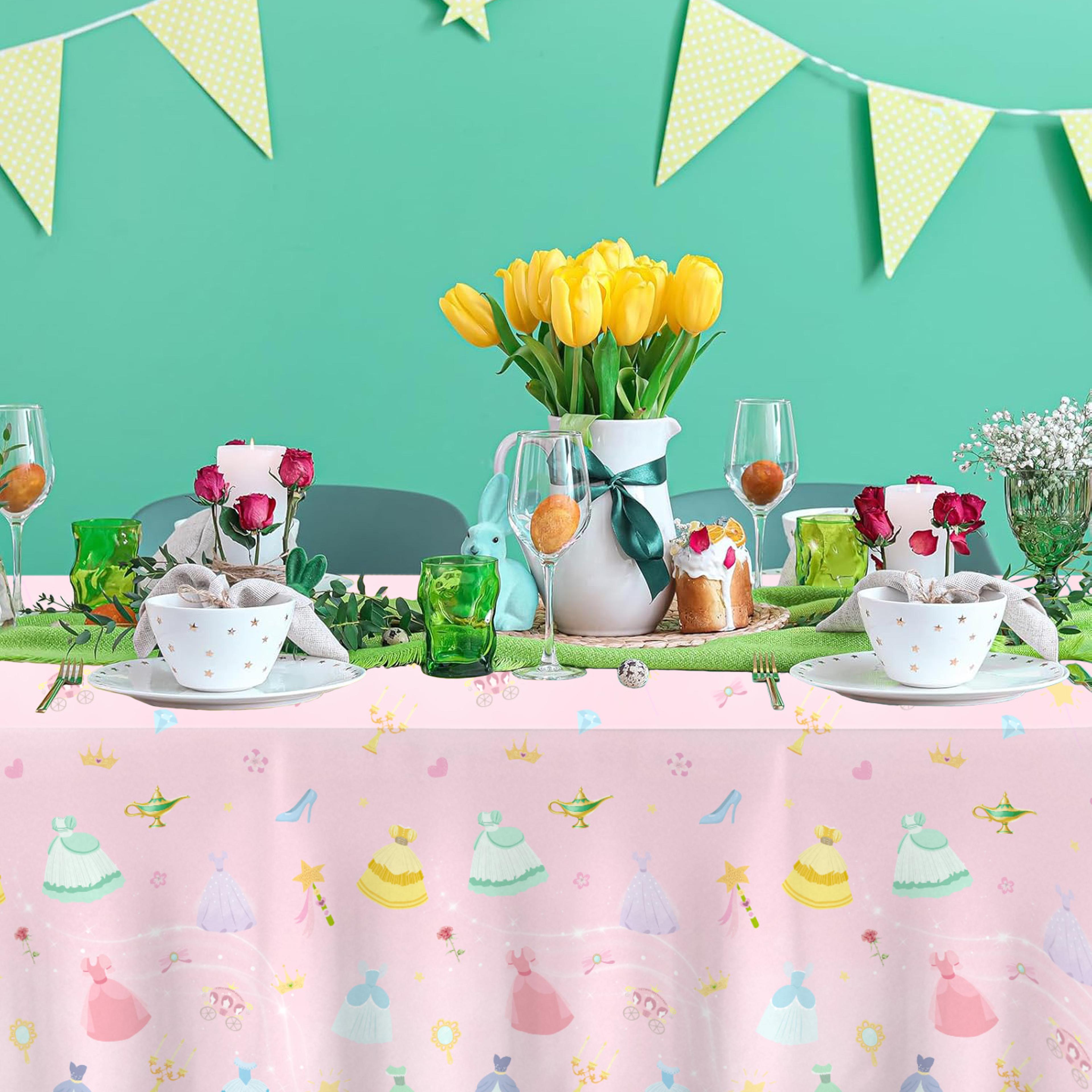 magical pink princess tablecloth party table cover for girls birthday & decoration