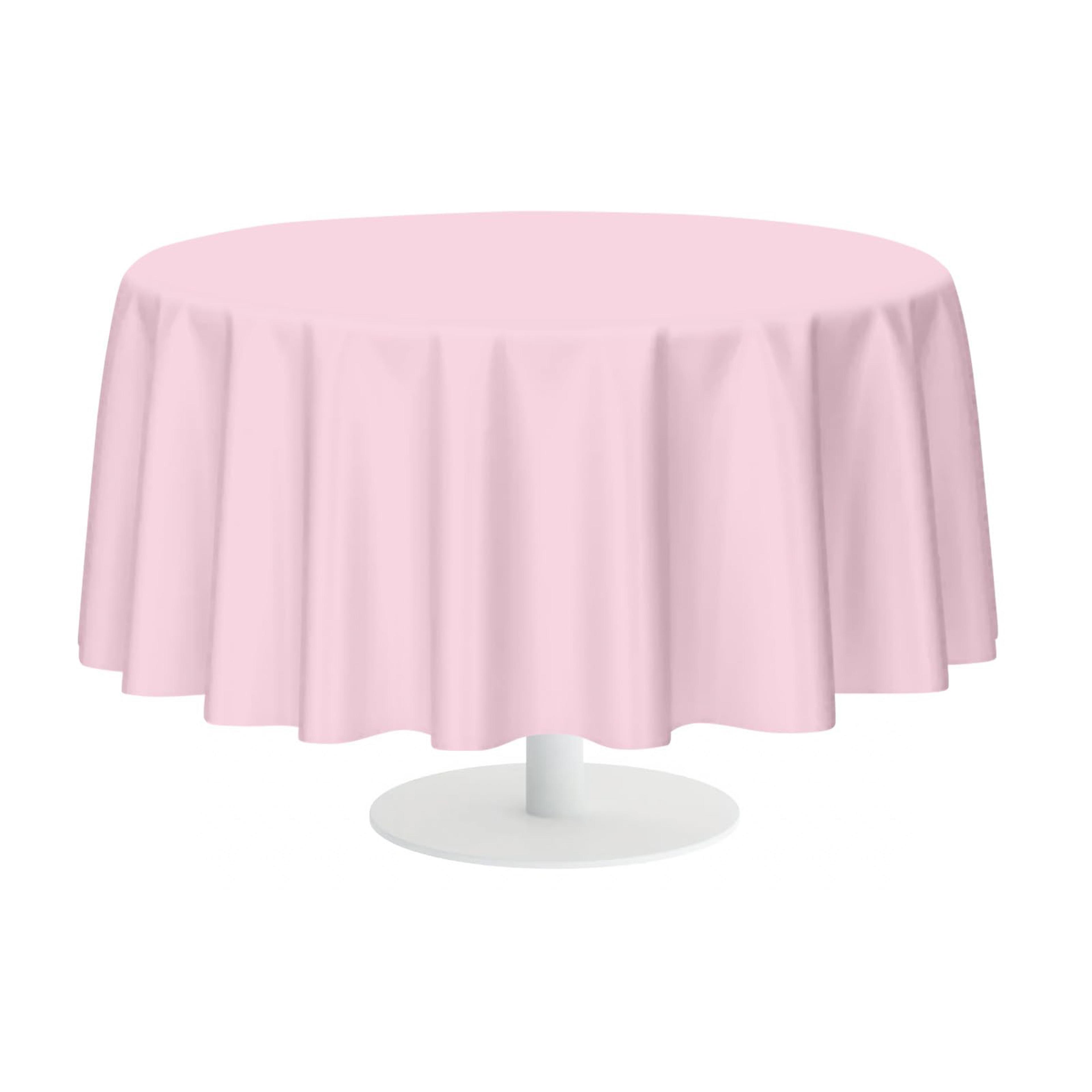 premium pink round disposable tablecloths for parties & events
