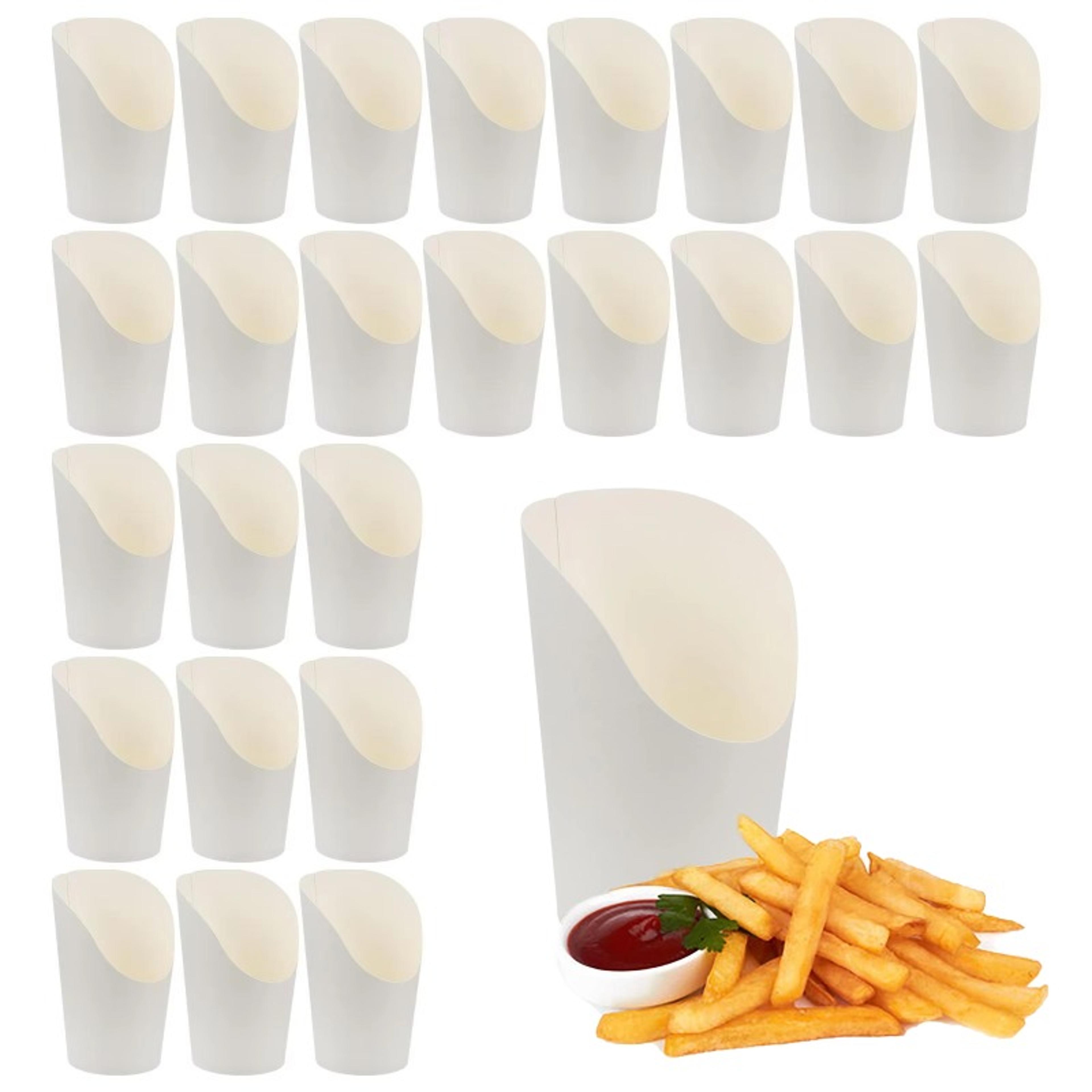 kraft paper fries serving cups disposable french fry snack holders